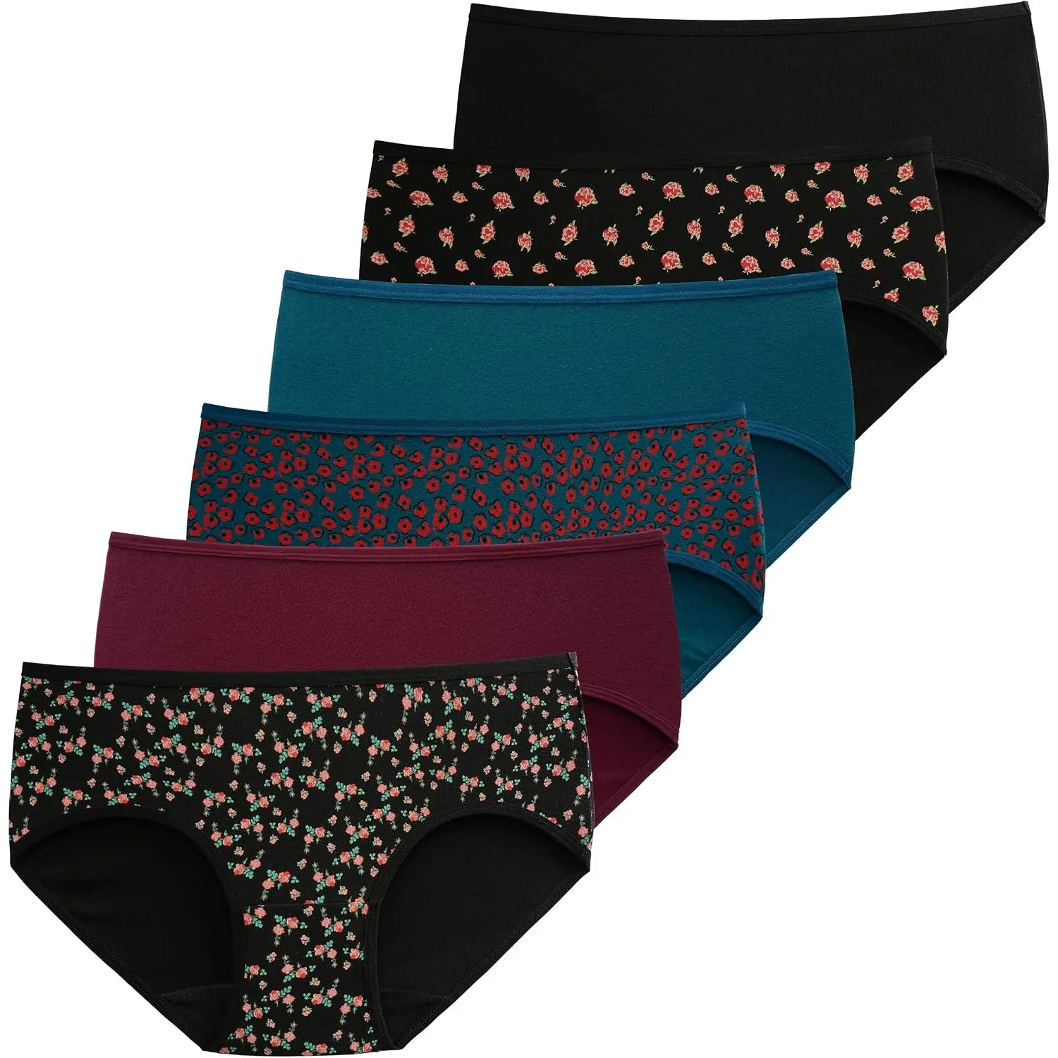 INNERSY Unterhosen Damen Baumwolle Atmungsaktive Hipster Unterwäsche 6 Pack