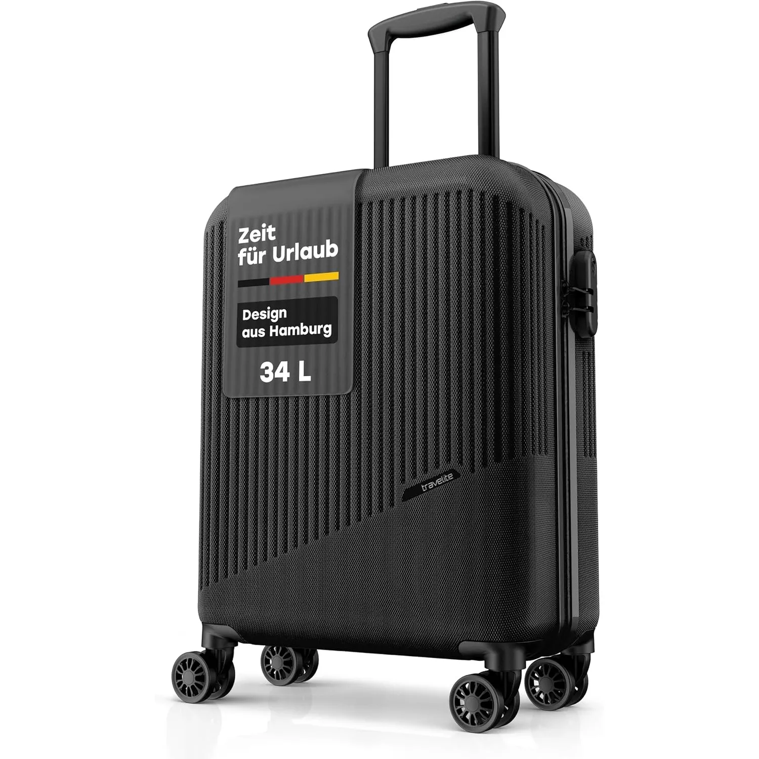 Travelite Handgepäck Koffer Bali Größe S, 55x39x20 cm, 2,5 kg, leicht | kratzfester ABS Hartschalenkoffer, Bordtrolley …