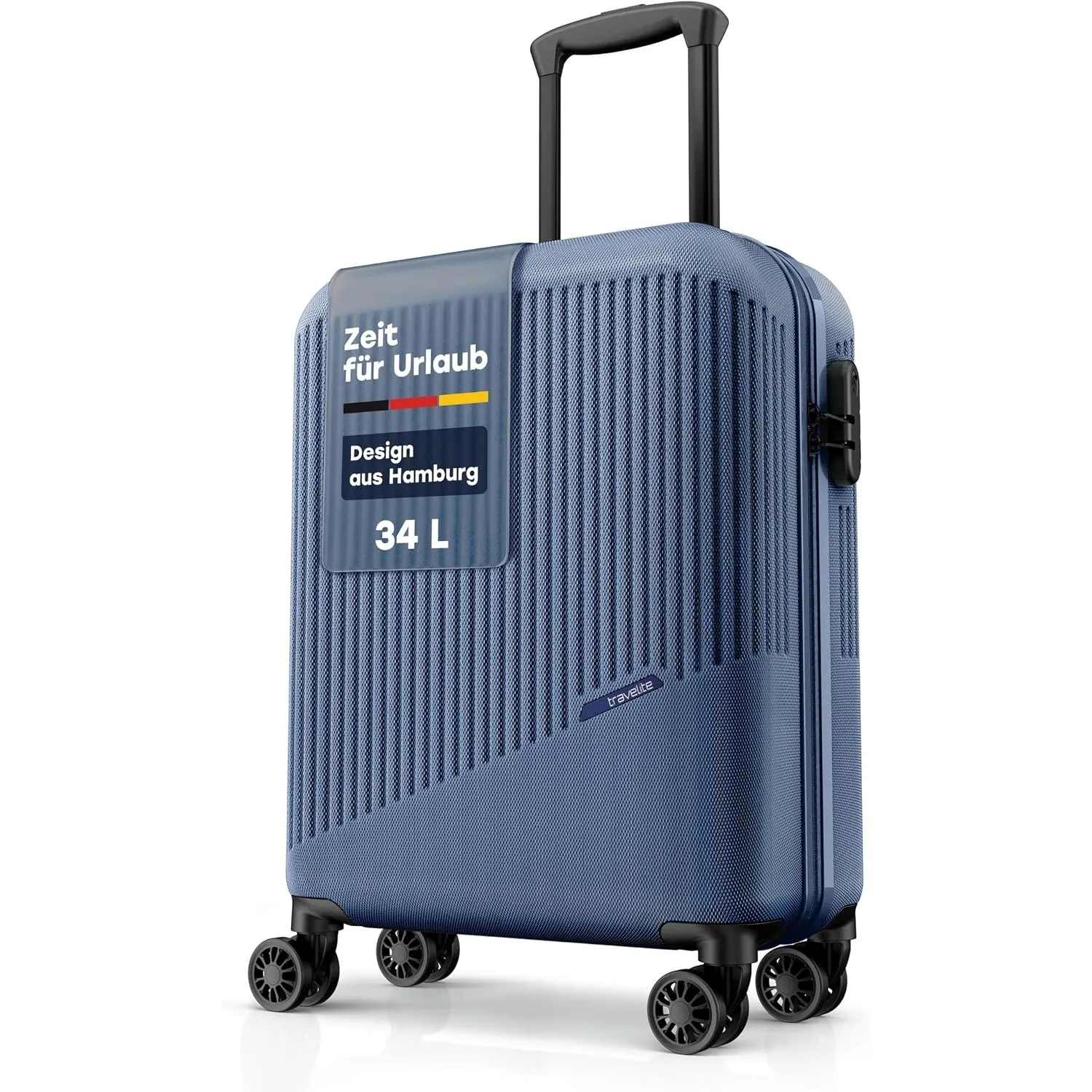 Travelite Handgepäck Koffer Bali Größe S, 55x39x20 cm, 2,5 kg, leicht | kratzfester ABS Hartschalenkoffer, Bordtrolley …