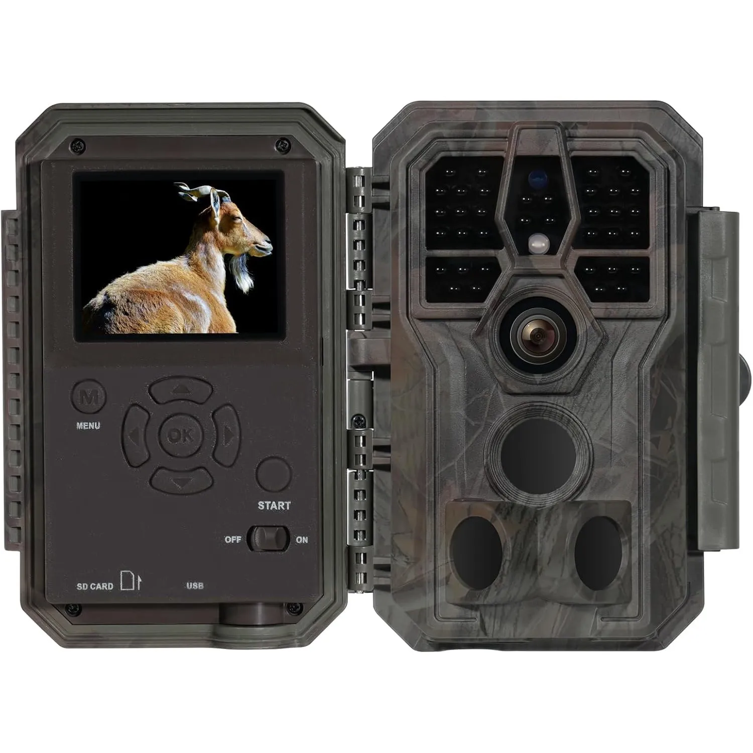 GardePro A5 Wildkamera 64MP 1296P H.264 Video, Wildkamera mit Bewegungsmelder Nachtsicht bis 30m, No-Glow Infrarot Wild…