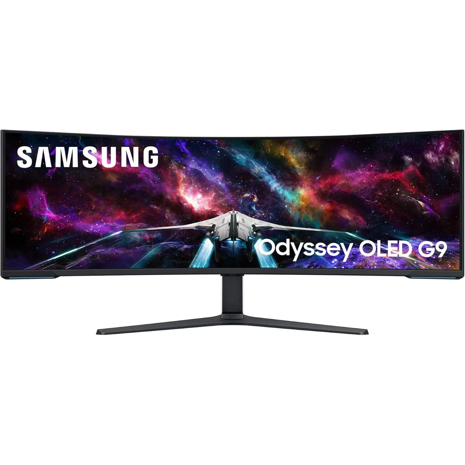 Samsung Odyssey Neo G95NC Curved Gaming Monitor, 57 Zoll, VA-Panel, 7.680 x 2.160 Pixel, Quantum Mini LED, Freesync Pre…