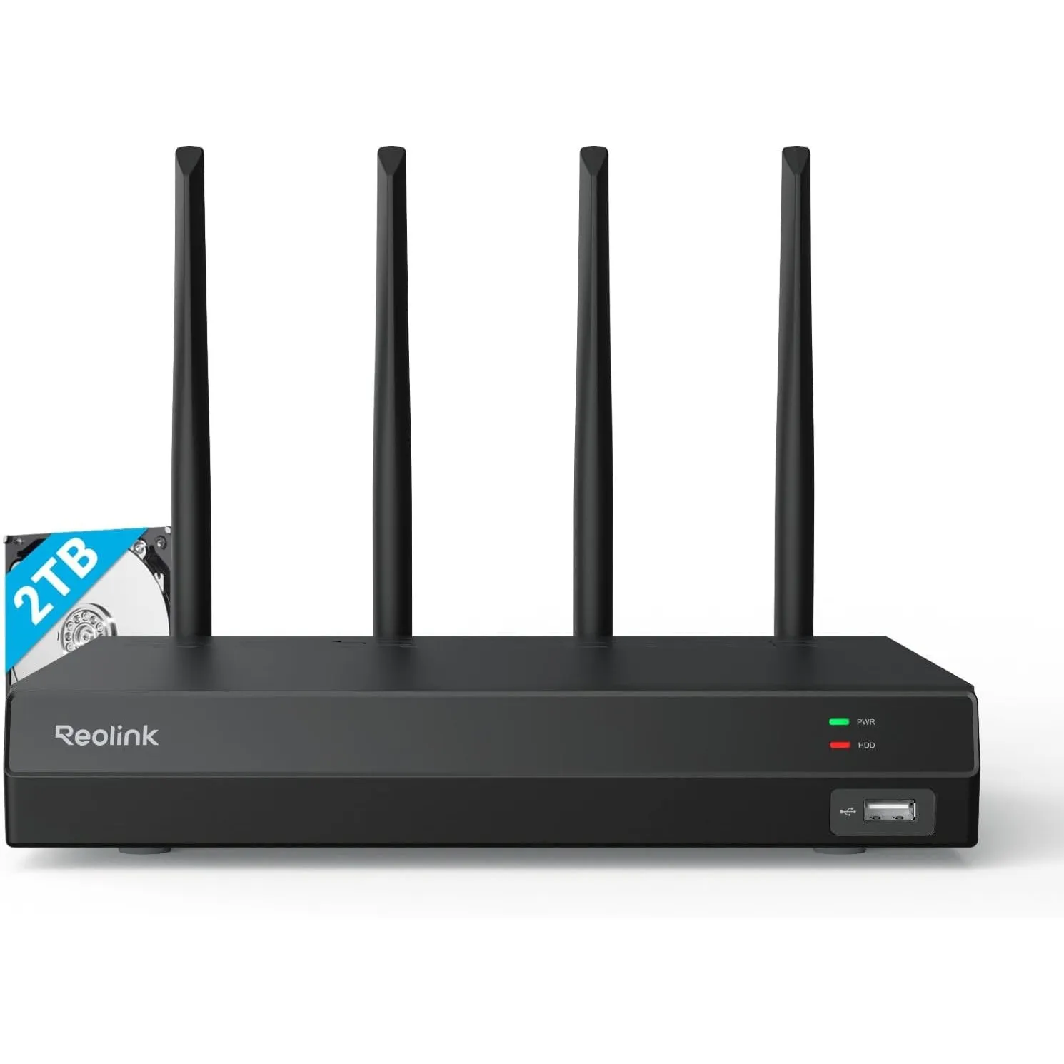 Reolink 4K 12CH WLAN NVR mit Wi-Fi 6, Integrierte 2TB HDD, 2,4/5GHz WiFi