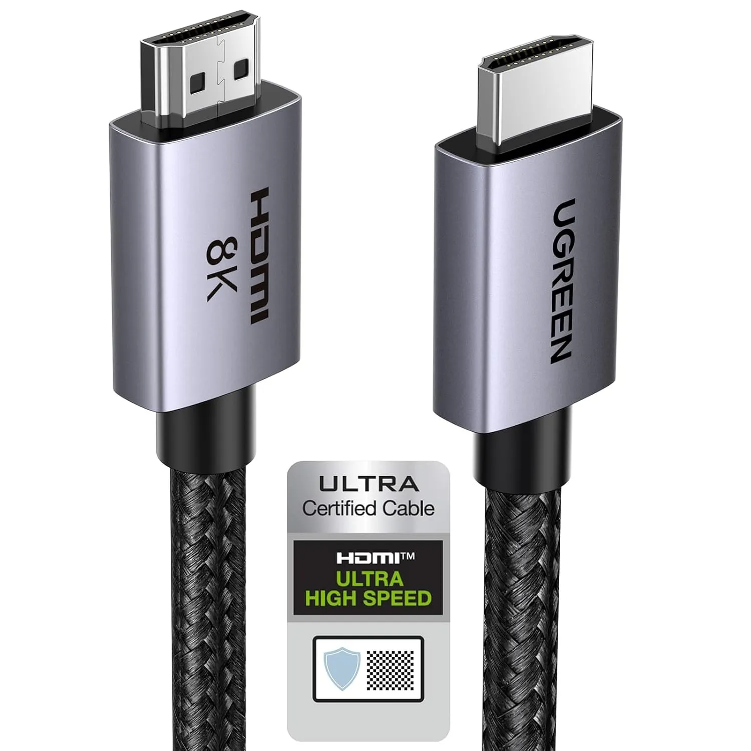 UGREEN HDMI 2.1 Kabel, 8K@60Hz, 4K@240Hz, HDMI zertifiziert, 48Gbps, 1M