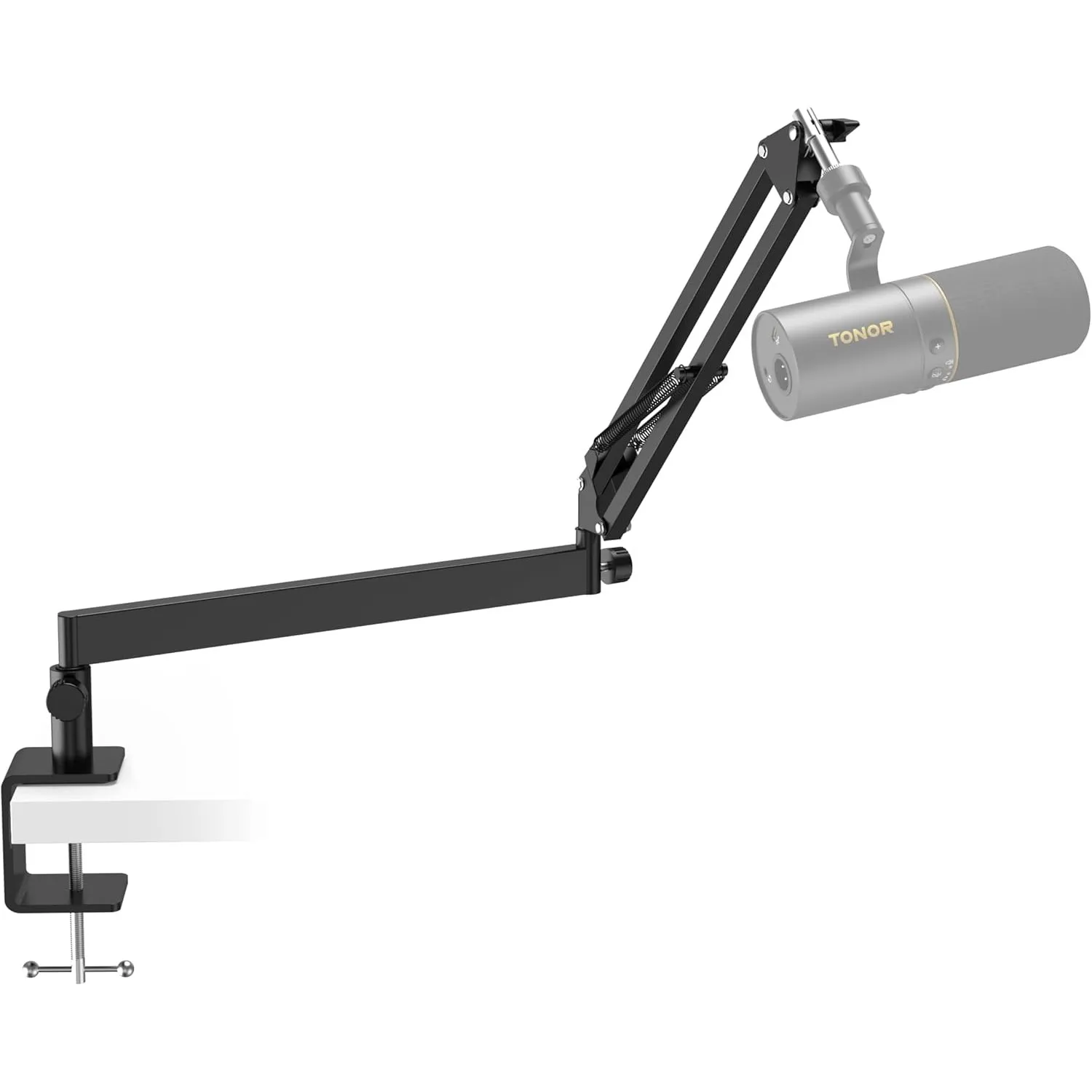 TONOR Mikrofon Arm Niedrig Profil, Low Microphone Boom Arm Auf/Ab voll verstellbar Mikrofonarm Ständer Halterung mit ho…