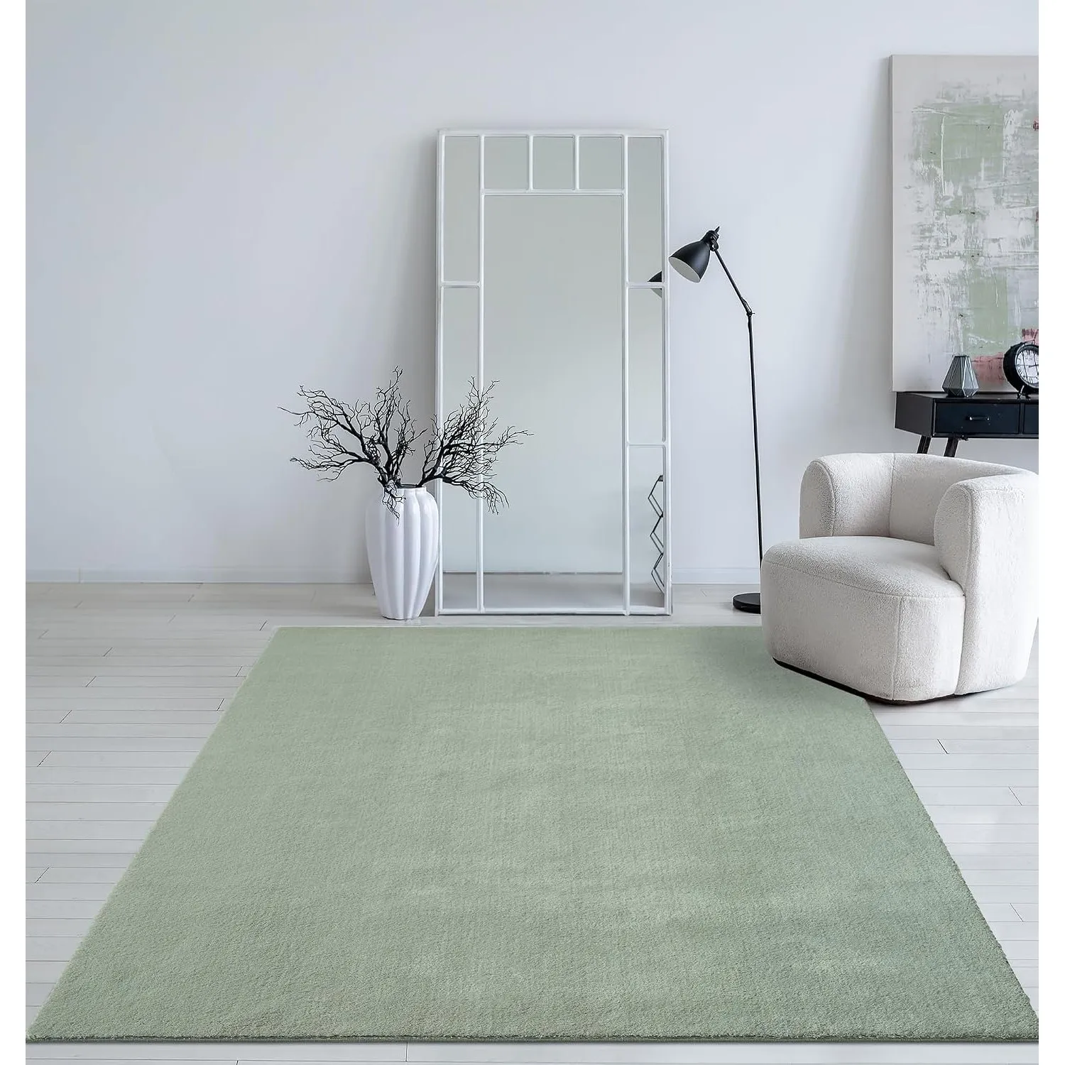 Mia´s Teppiche Taos – kuscheliger Kurzflor Teppich in Felloptik, super Soft & waschbar bis 30°C, mit Anti-Rutsch-Unters…