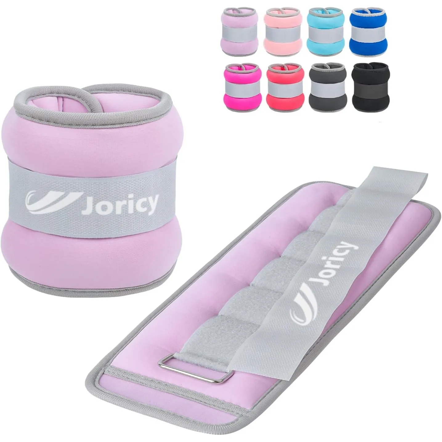 JORICY Knöchelgewicht, Gewichtsmanschetten Fuß für Männer Frauen 1 2 3 4 5 6 8 10 kg 1 Paar Fußgewichte Gewichte für Be…