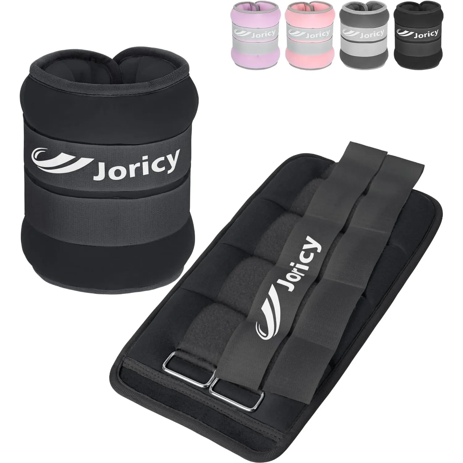 JORICY Knöchelgewicht, Gewichtsmanschetten Fuß für Männer Frauen 1 2 3 4 5 6 8 10 kg 1 Paar Fußgewichte Gewichte für Be…