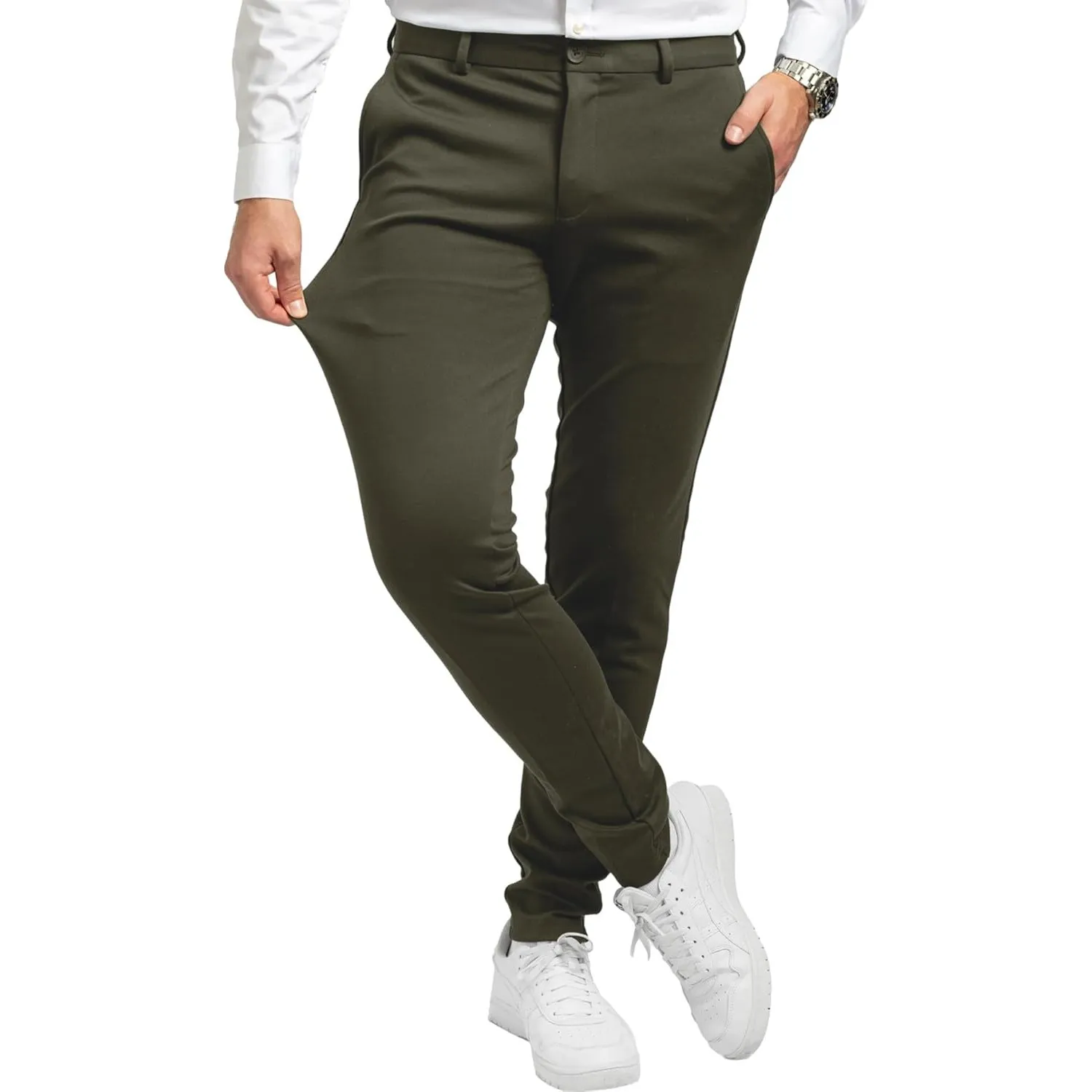 Performance Pants Herren - Stilvolle Slim Fit Herren Hosen Stretch - Hosen Herren Stretch - Angenehme Praktische Männer…