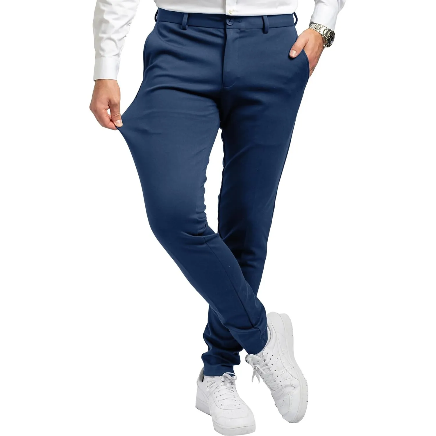 Performance Pants Chinohose Herren Slim Fit | Super Stretch Anzughose