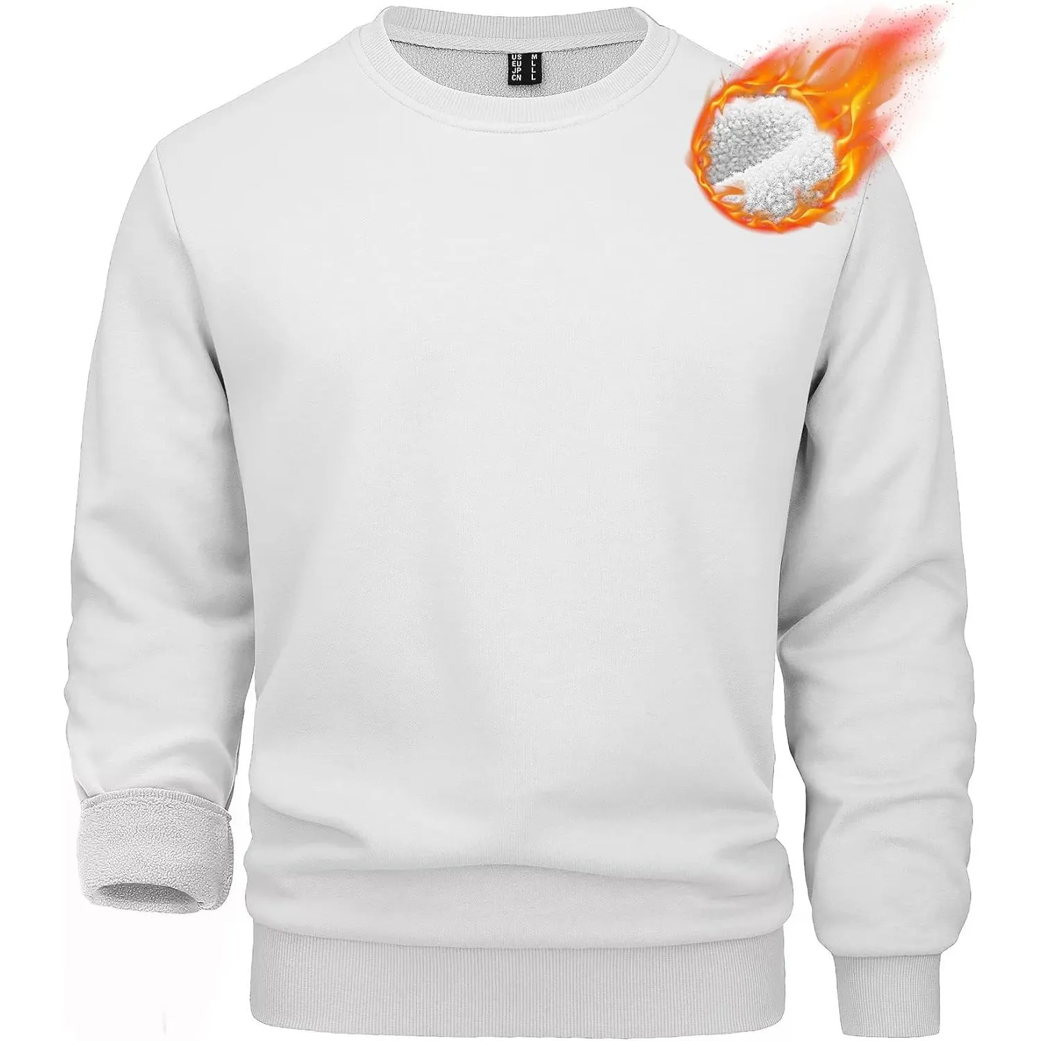 MAGCOMSEN Pullover Herren Warm Winter Gefütterte Sweatshirts Fleece Sweater