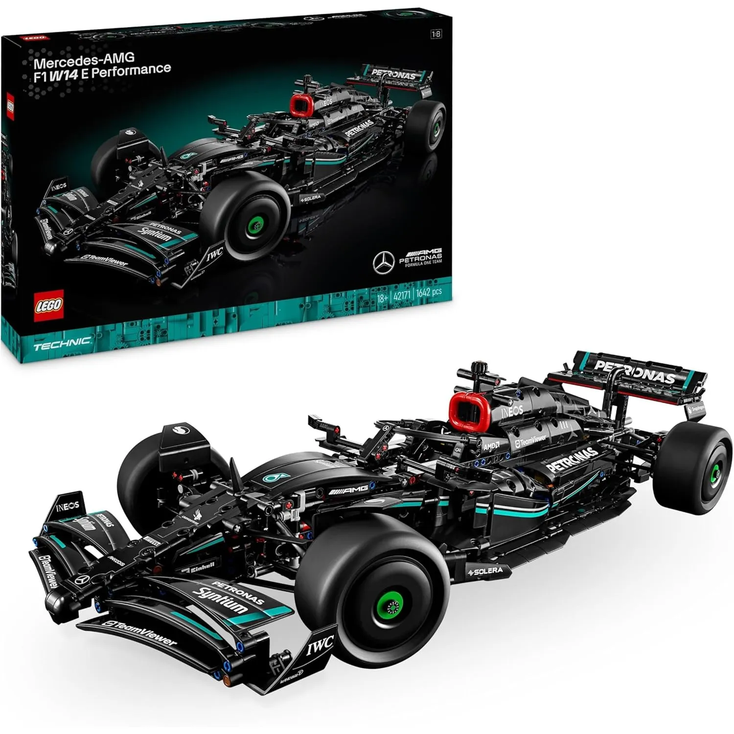 LEGO Technic Mercedes-AMG F1 W14 E Performance Set für Erwachsene, Maßstabsgetreuer Rennwagen Modellbausatz, Sammlerstü…