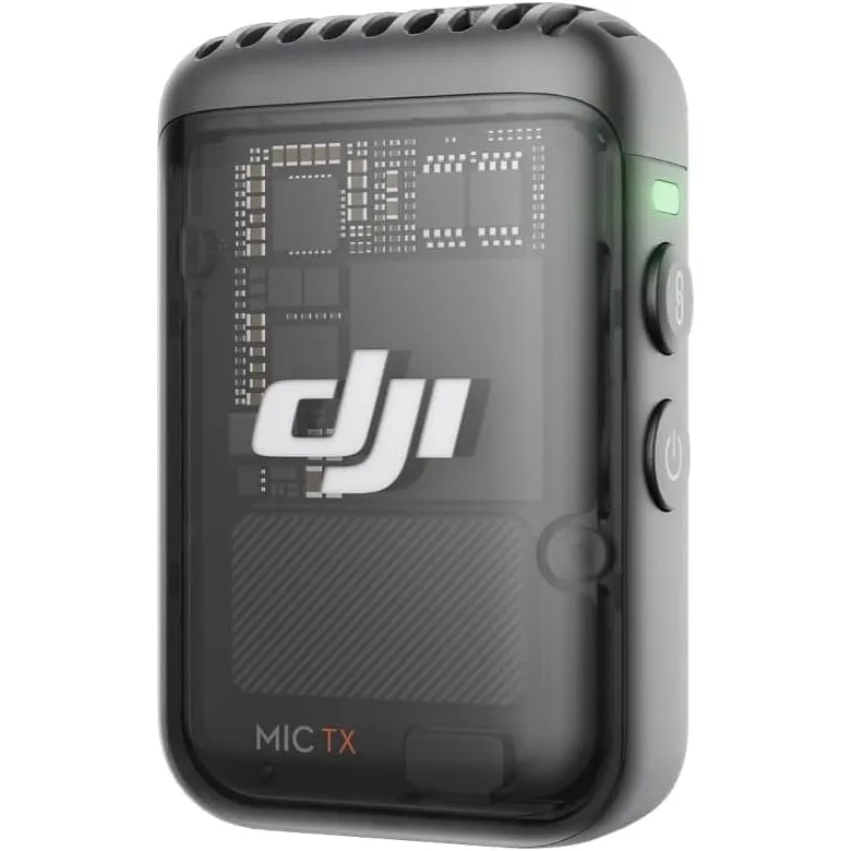 DJI Mic 2-Sender (Schattenschwarz), kabelloses Mikrofon mit intelligenter Rauschunterdrückung, 14 Stunden interne Aufna…