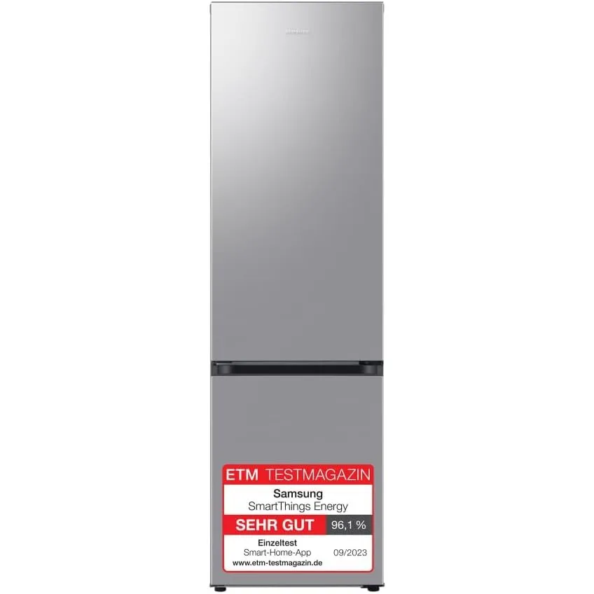 Samsung Kühl-Gefrier-Kombination, Kühlschrank mit Gefrierfach, 203 cm, 390 l Gesamtvolumen, 114 l Gefrierteil, AI Energ…