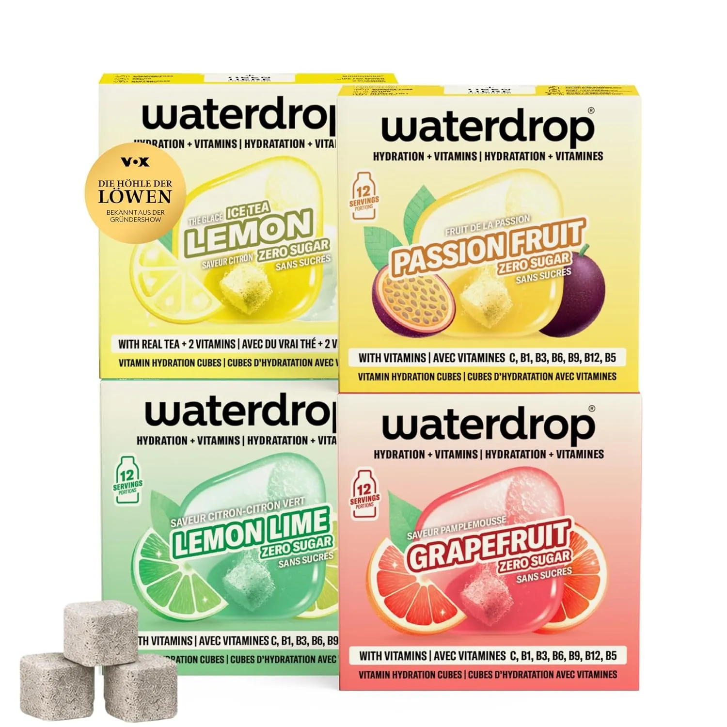 waterdrop Tropical Mix - 48 zuckerfreie Würfel - Geschmackspulver Wasser