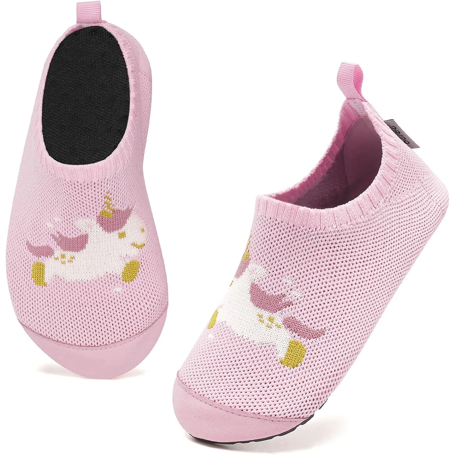 Kyopp Hausschuhe Kinder Mädchen Barfussschuhe Kindergarten Slippers Jungen | Rutschfest Pantoffeln, Atmungsaktiv Turnsc…