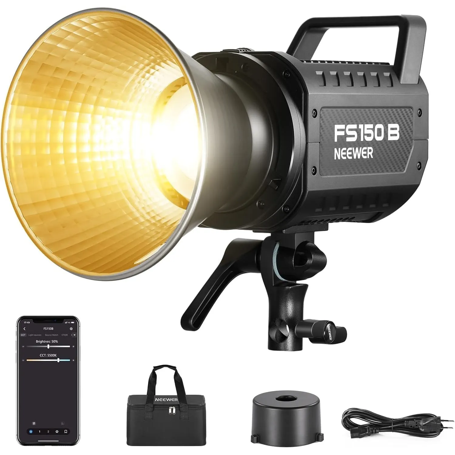 NEEWER FS150B LED Videoleuchte 130W Bi Farbe COB mit App/2,4G