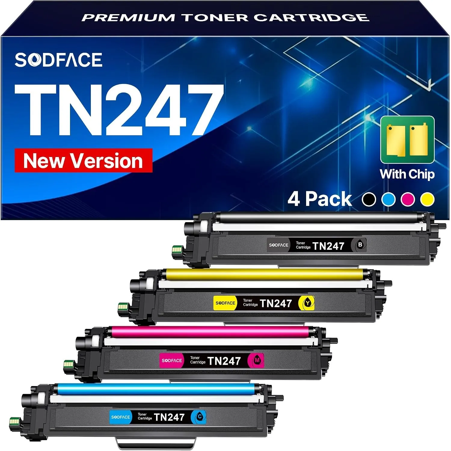 TN247 TN-243CMYK Toner MFC L3750CDW MFC-L3770CDW 4er-Pack TN-247 TN243