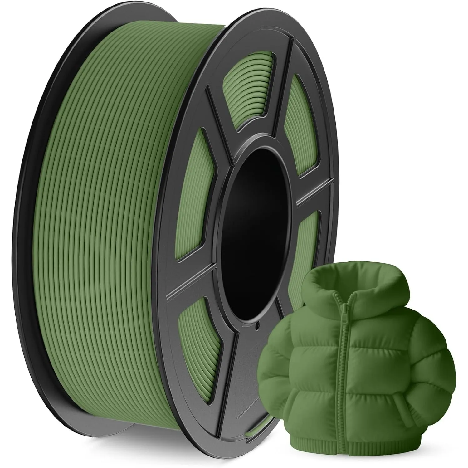 JAYO PLA Matt Filament 1.75mm Olivgrün 1.1KG 3D Drucker Filament | Matte Finish, Geringe Schichtlinien, Easy to Remove …