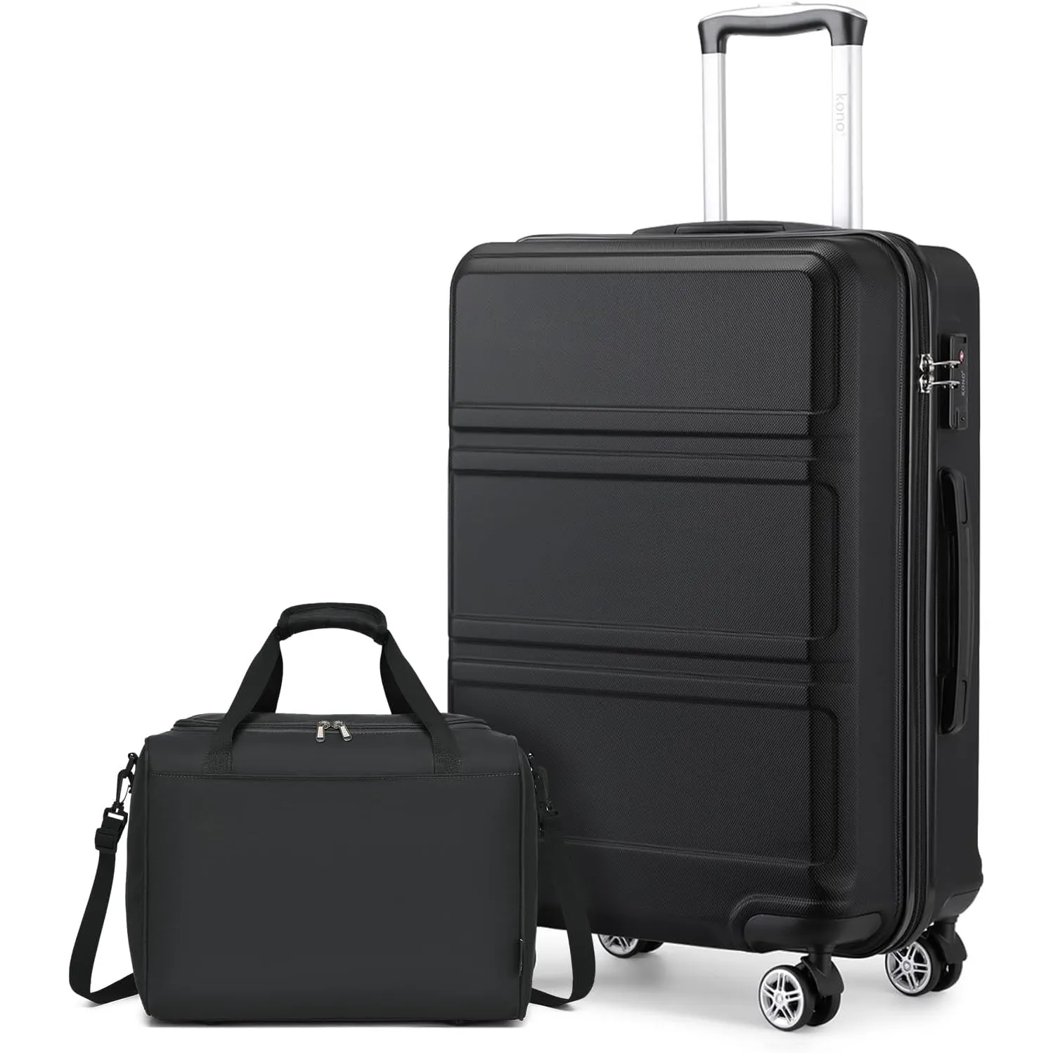 KONO Groß Reisekoffer Set 2 Teilig Mit Ryanair Reisetasche 40x30x20cm