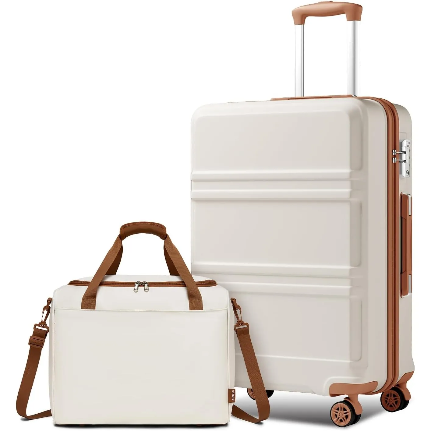 KONO Mittelgroß Reisekoffer Set 2 Teilig Mit Ryanair Reisetasche 40x30x20cm