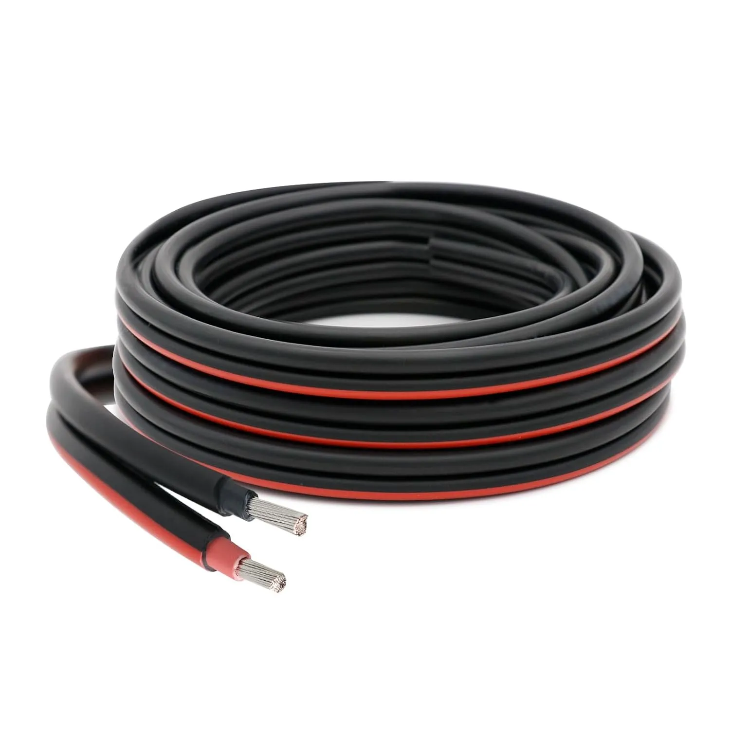 FIRMERST Solarkabel 2×6mm² für Photovoltaikanlagen rot schwarz 15 Meter