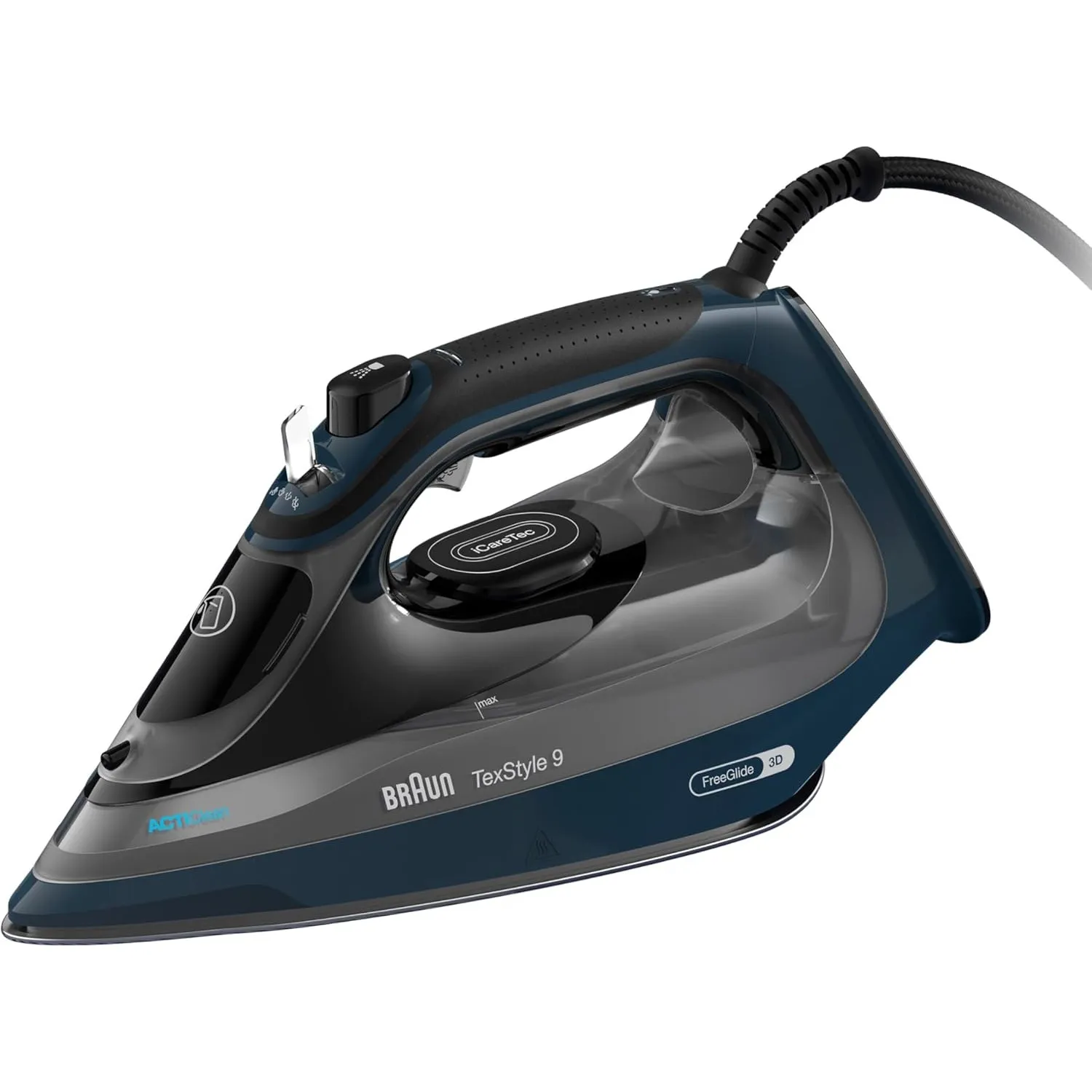 Braun TexStyle 9 SI9682 DB Dampfbügeleisen mit FreeGlide 3D Technologie, Vertikaldampf, Anti-Tropf-Funktion, Selbstrein…