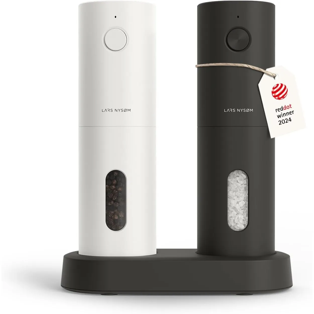LARS NYSØM Salz und Pfeffermühle Elektrisch - Pfeffermühle mit Ladestation