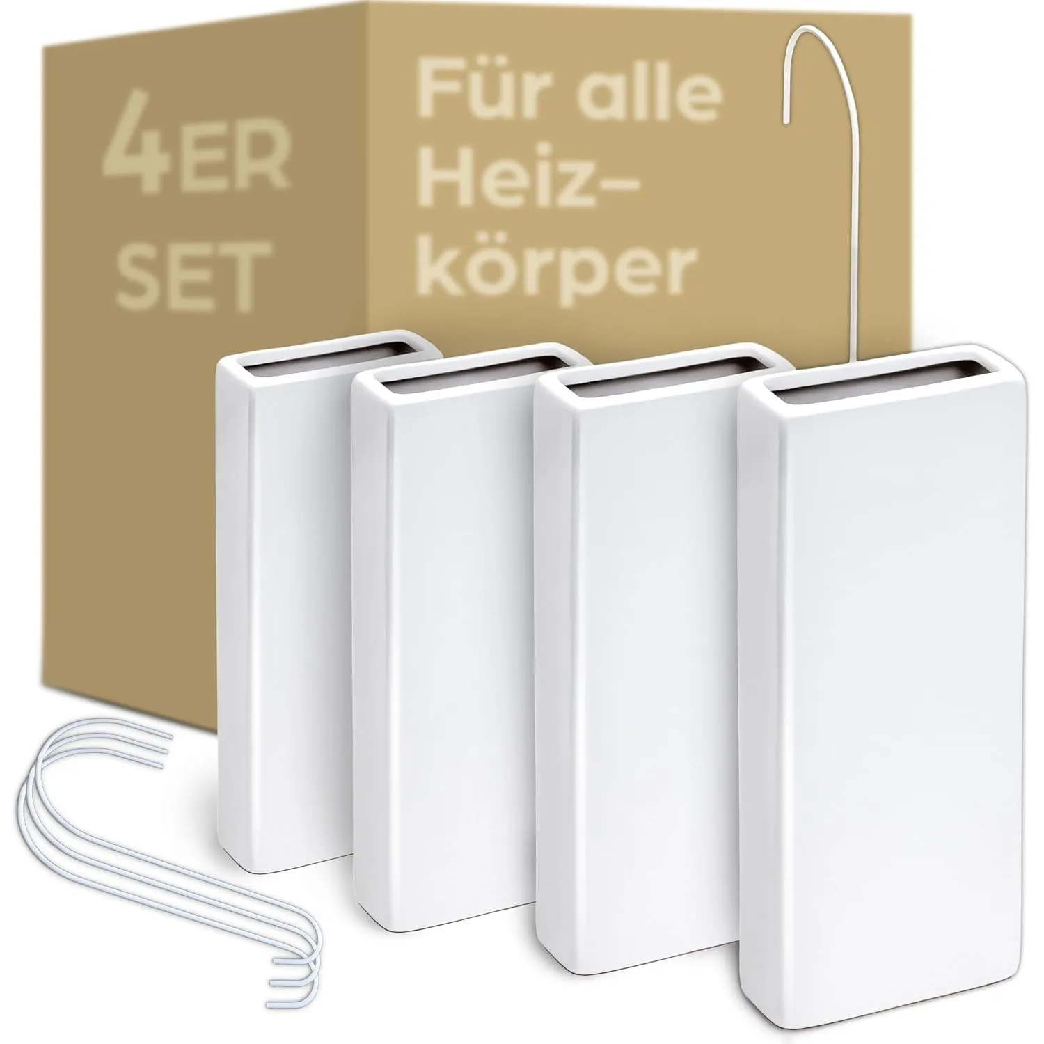 Praknu 4er Set Luftbefeuchter Heizung Keramik – Wasserbehälter Heizkörper