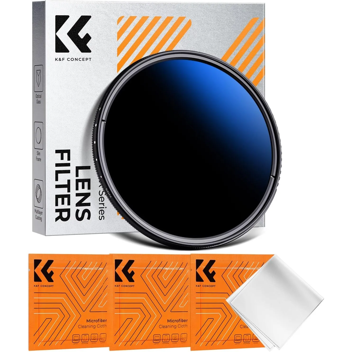 K&F CONCEPT ND Filter 62mm Variabler Graufilter ND2-ND2000 (1-11 Blenden) | Optikglas mit 18-lagiger Nano-Beschichtung,…