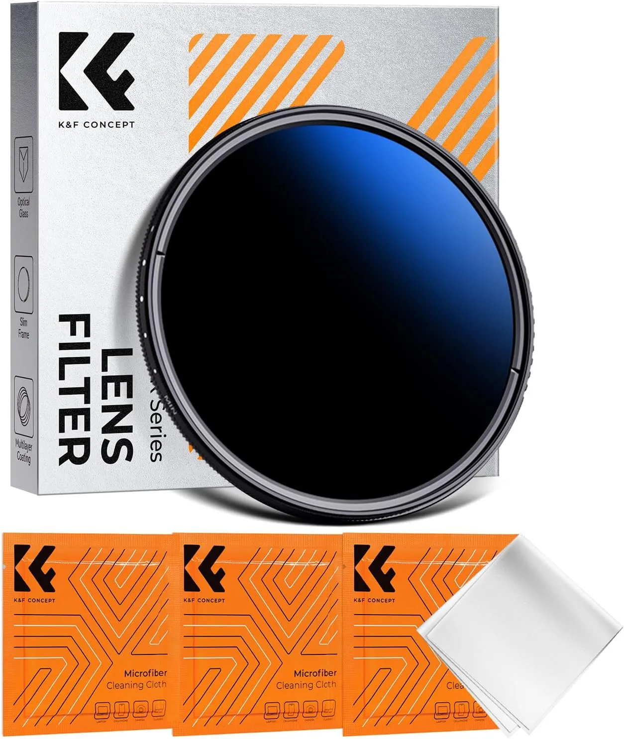 K&F CONCEPT Nano K-Series ND Filter 49 mm Variable Grey Filter ND2-ND2000 (1-11 Stops)