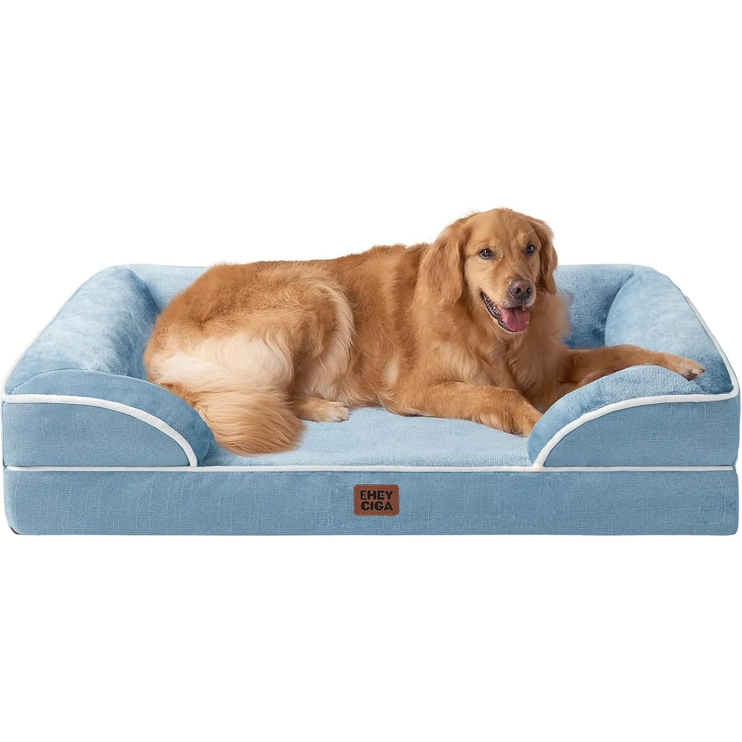 EHEYCIGA Orthopädisches Hundebett Grosse Hunde, 112x81cm, Memory Foam Hundekorb XL, Waschbar Hundesofa Wasserdicht ruts…