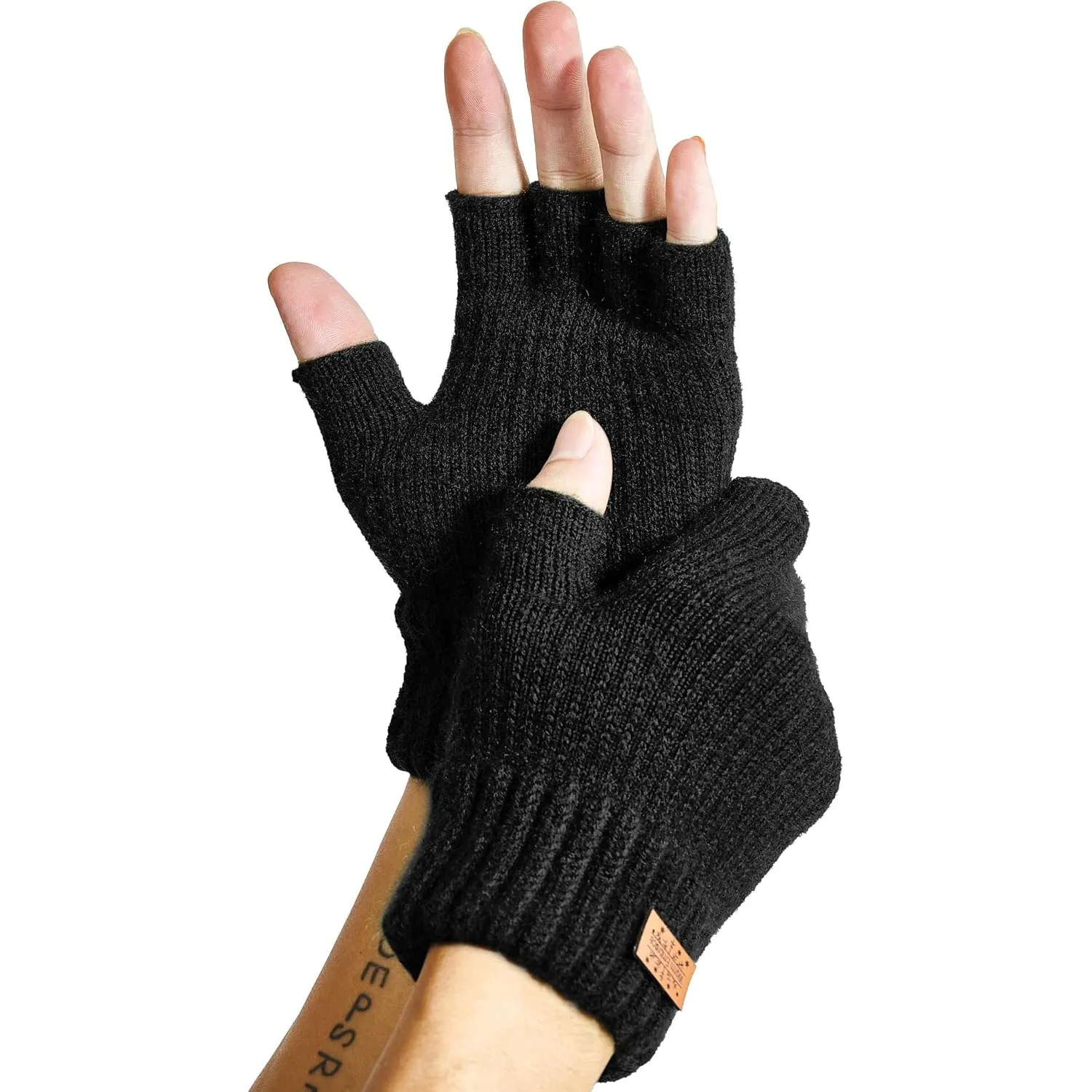 Fingerlose Handschuhe - Kaschmir Winter Warme Strick Handschuhe für Laufen, Radfahren, Fahren - Herren und Damen