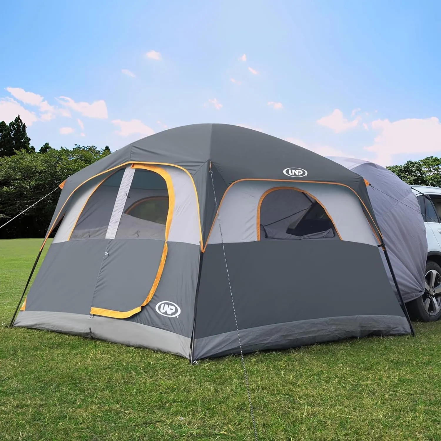 UNP Heckzelt Auto, SUV Zelt für Camping 6 Personen - 2 in 1 Autozelt Einfacher Aufbau mit Regenschutz, Familienzelt 3 m…