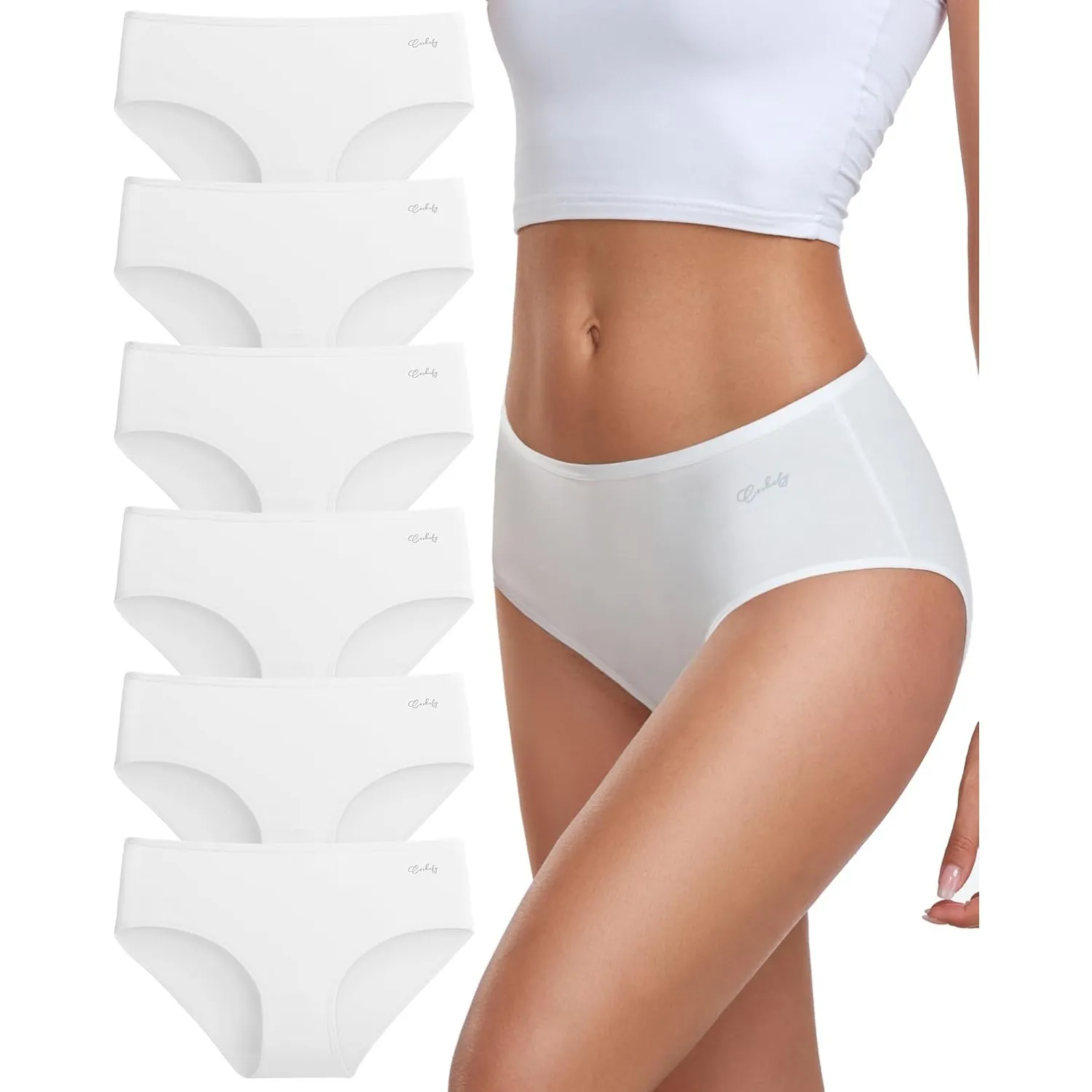 coskefy Unterhosen Damen, 6er Pack Slips Damen Baumwolle, Bequeme Frauen Unterwäsche, Atmungsaktiv Panties Weich