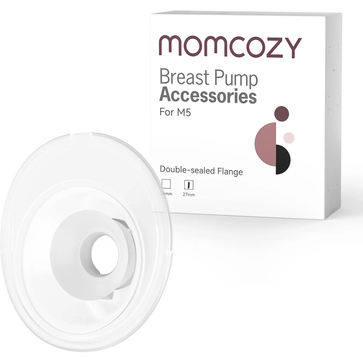Momcozy Doppelt versiegelter Flansch 27 mm Kompatibel mit momcozy M5 Milchpumpe Original-M5-Milchpumpen-Ersatzzubehör, …