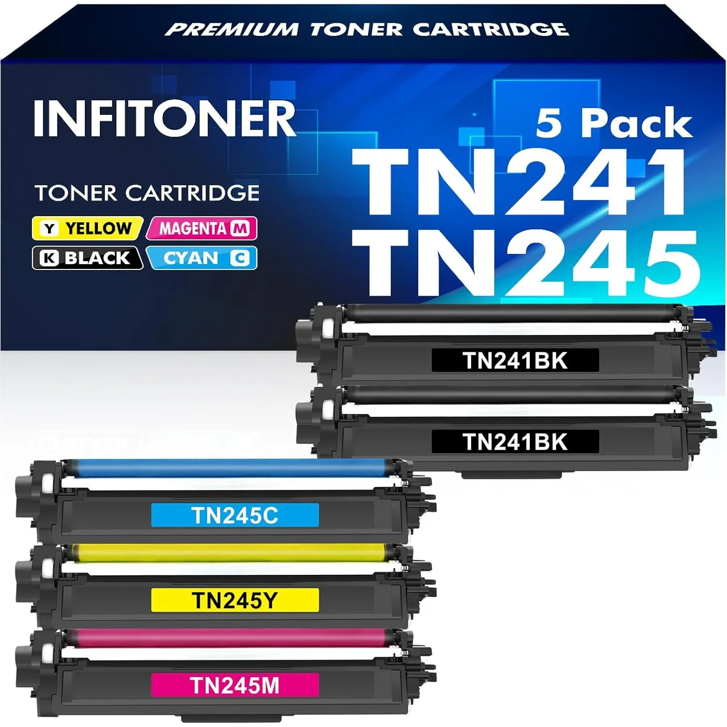 TN241 TN245 DCP 9022CDW MFC 9332CDW 9142 CDN Toner TN-241 TN-245 5er-Pack