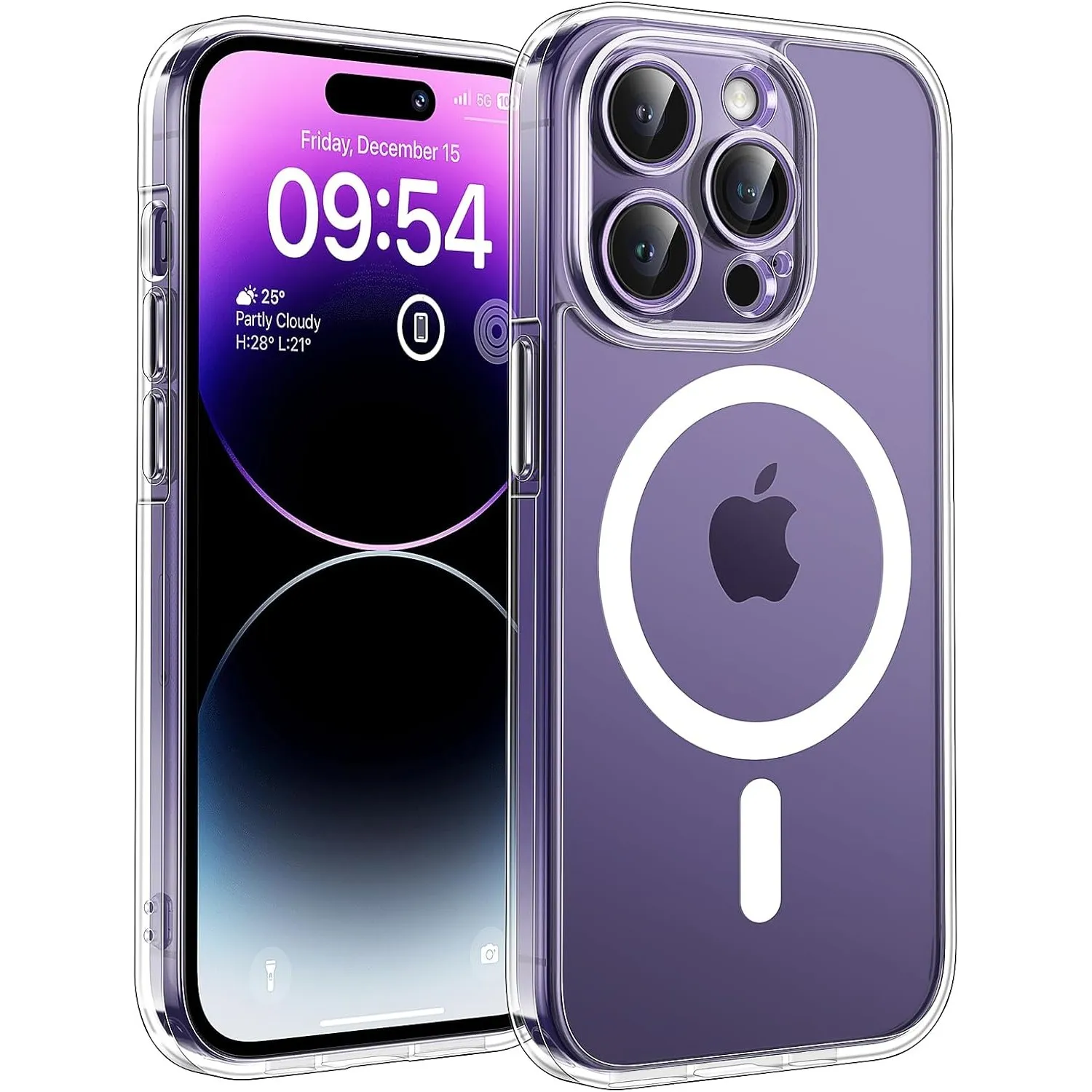 TOCOL für iPhone 14 Pro Hülle, Kompatibel mit MagSafe, Transparent