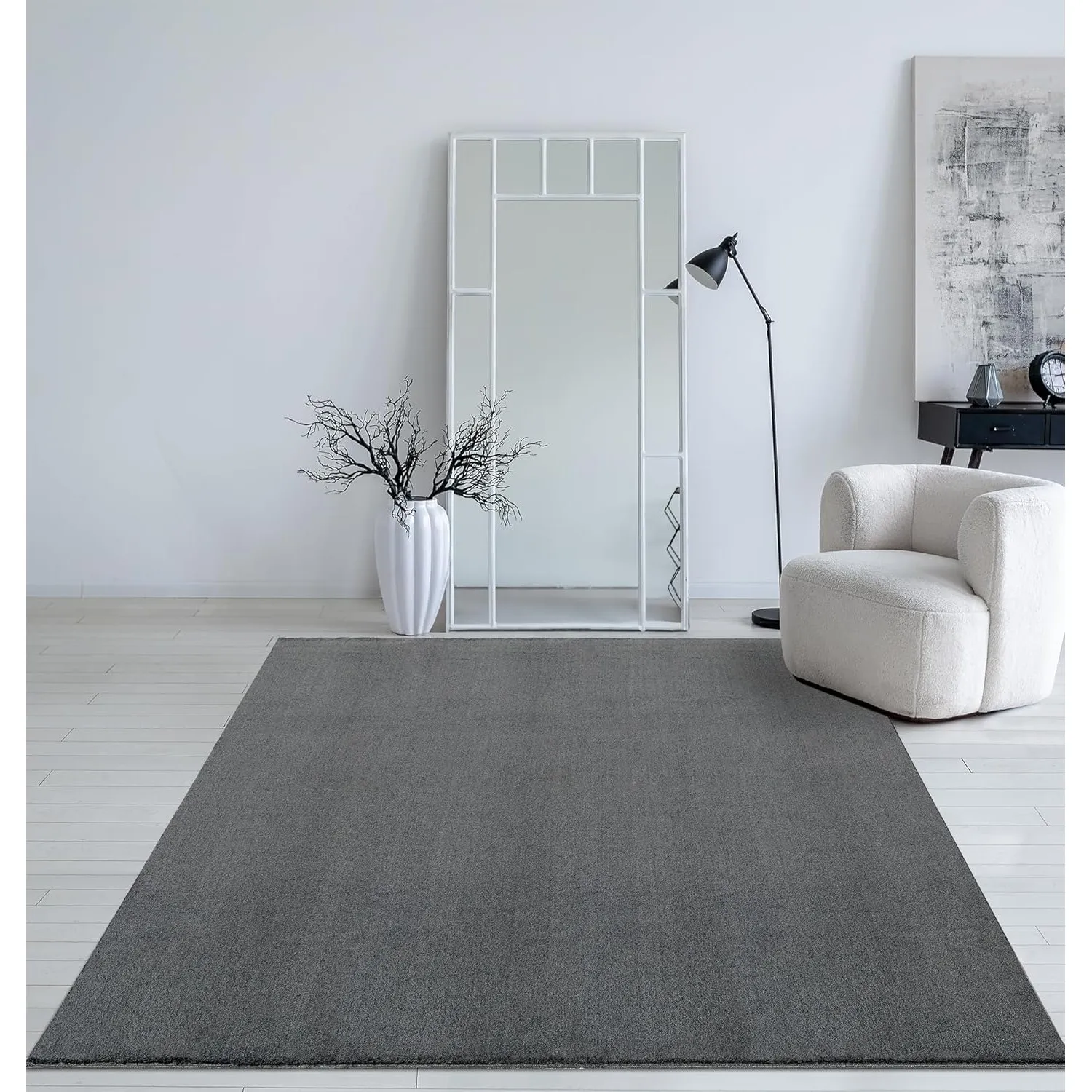 Mia´s Teppiche Taos – kuscheliger Kurzflor Teppich in Felloptik, super Soft & waschbar bis 30°C, mit Anti-Rutsch-Unters…