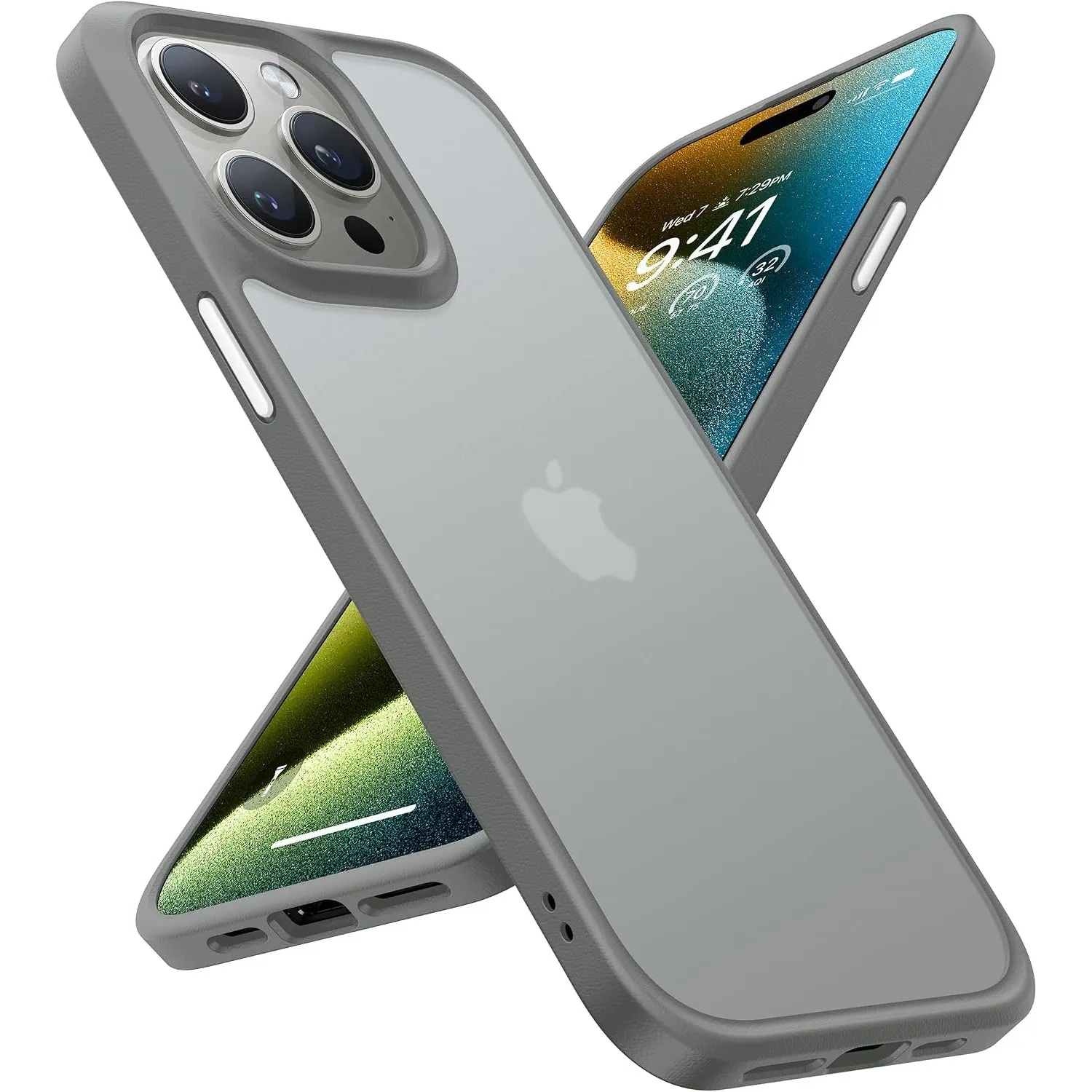 TORRAS Guardian für iPhone 15 Pro Hülle TOP Militärschutz Case Matt Grau