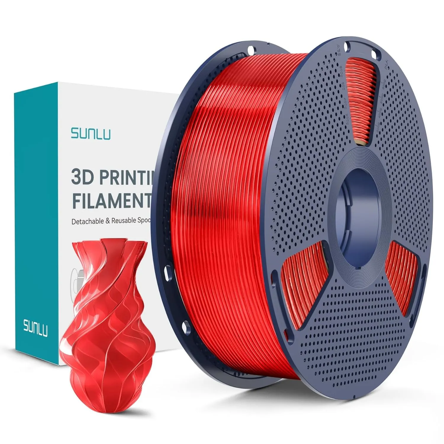 SUNLU PLA Plus 3D Drucker Filament, PLA+ Filament 1.75mm, robustes 3D Filament, kompatibel mit 3D FDM Druckern, Maßgena…