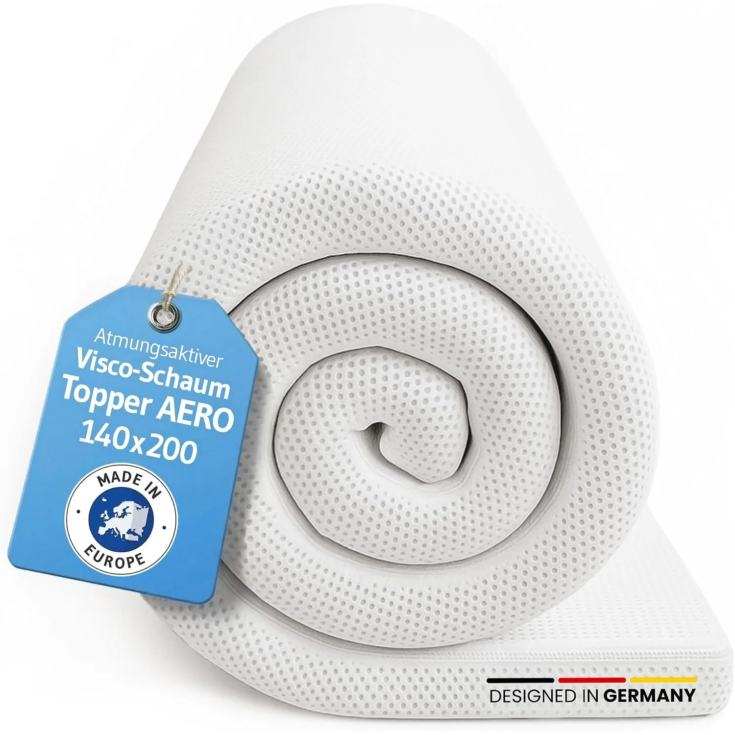 Topper 140x200 AERO, Ergonomischer Memory Foam Matratzentopper, 5 cm Höhe