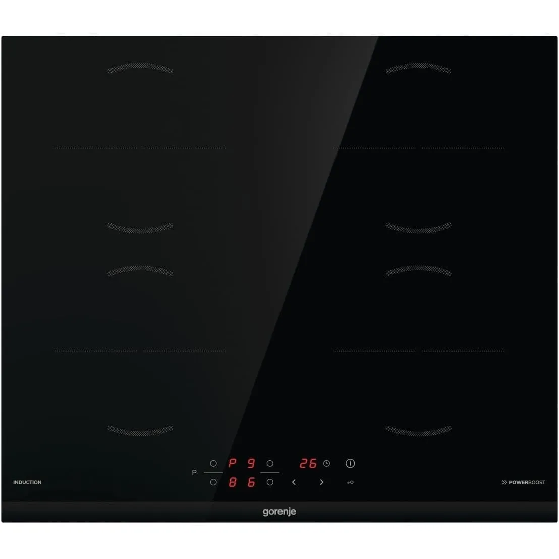 Gorenje GI6401BCE Induktions-Kochfeld / 60 cm/TouchControl/PowerBoost/Timer/ChildLock/Restwärmeanzeige/Schwarz