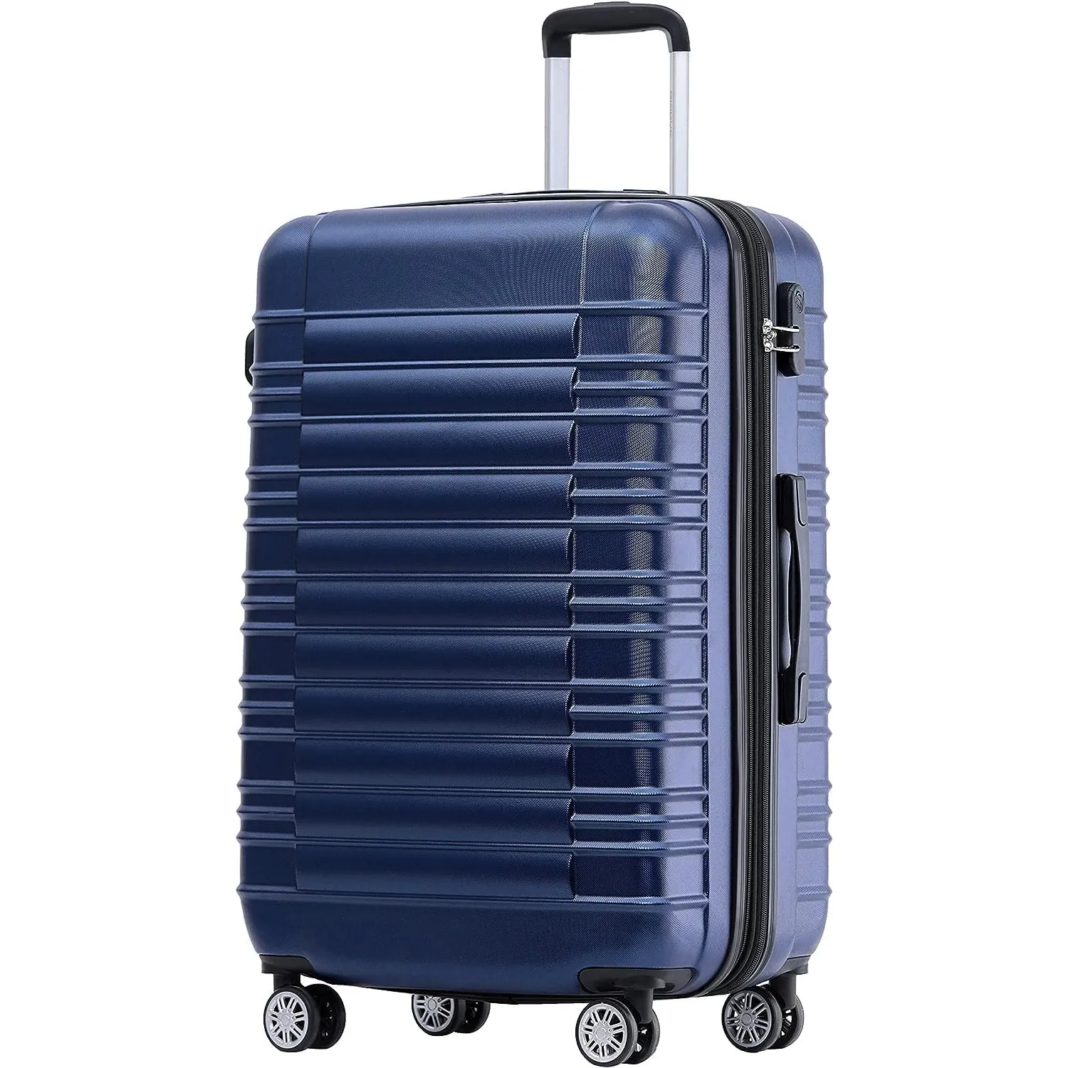 BEIBYE Reisekoffer 2088 Hartschalekoffer Gepäck Koffer Trolley Bordcase Handgepäck M in 14 Farben (Dunkelblau)