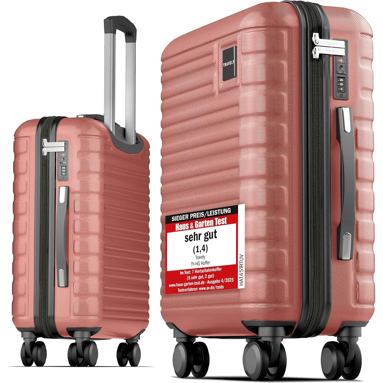 Travely Premium Handgepäck Koffer 55x40x20cm - passend für Ryanair, Lufthansa, Eurowings und co. I 36L Handgepäck Koffe…