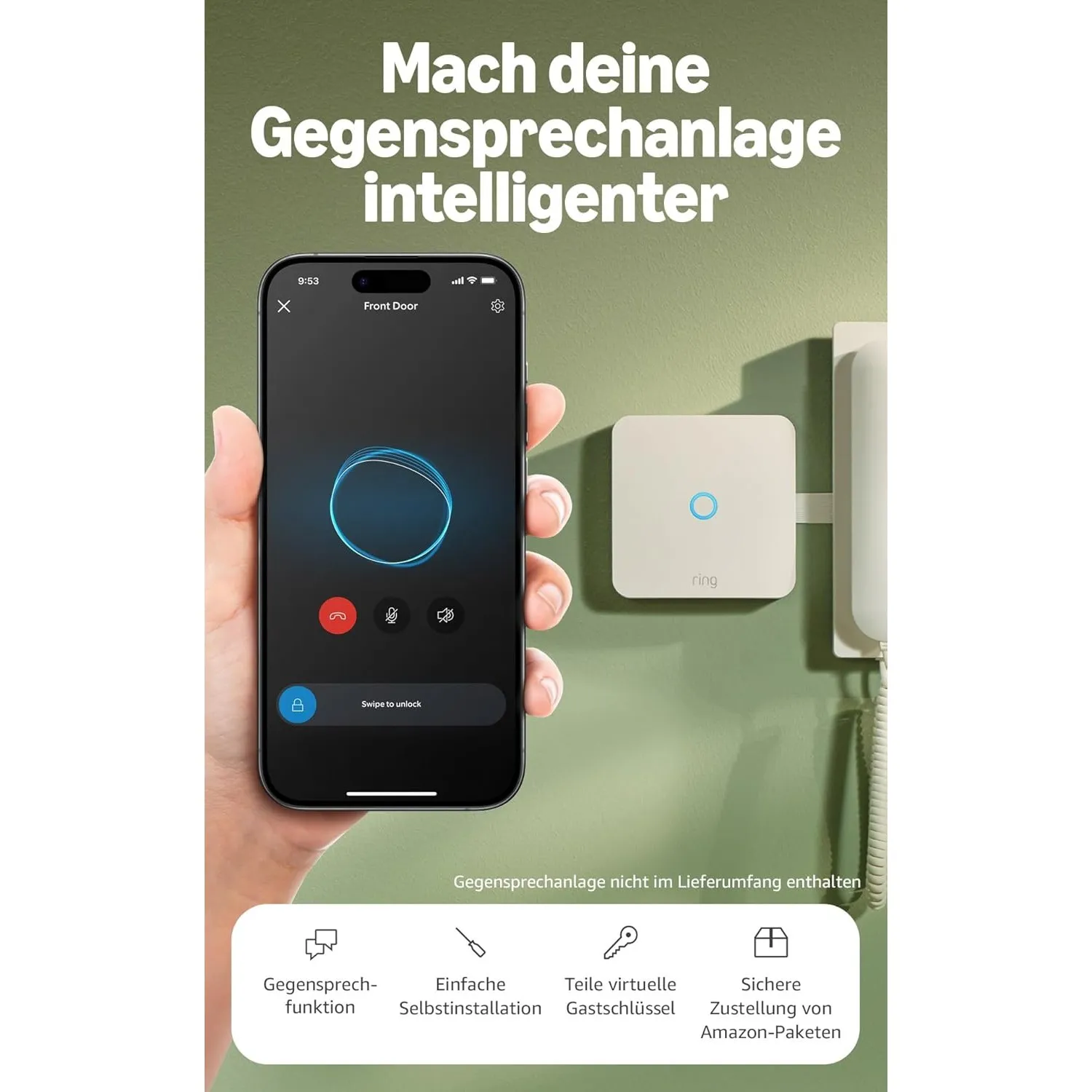 Ring Intercom Audio | Mach deine Gegensprechanlage intelligenter | Audio-Streaming, virtuelle Schlüssel und Fernzugriff…