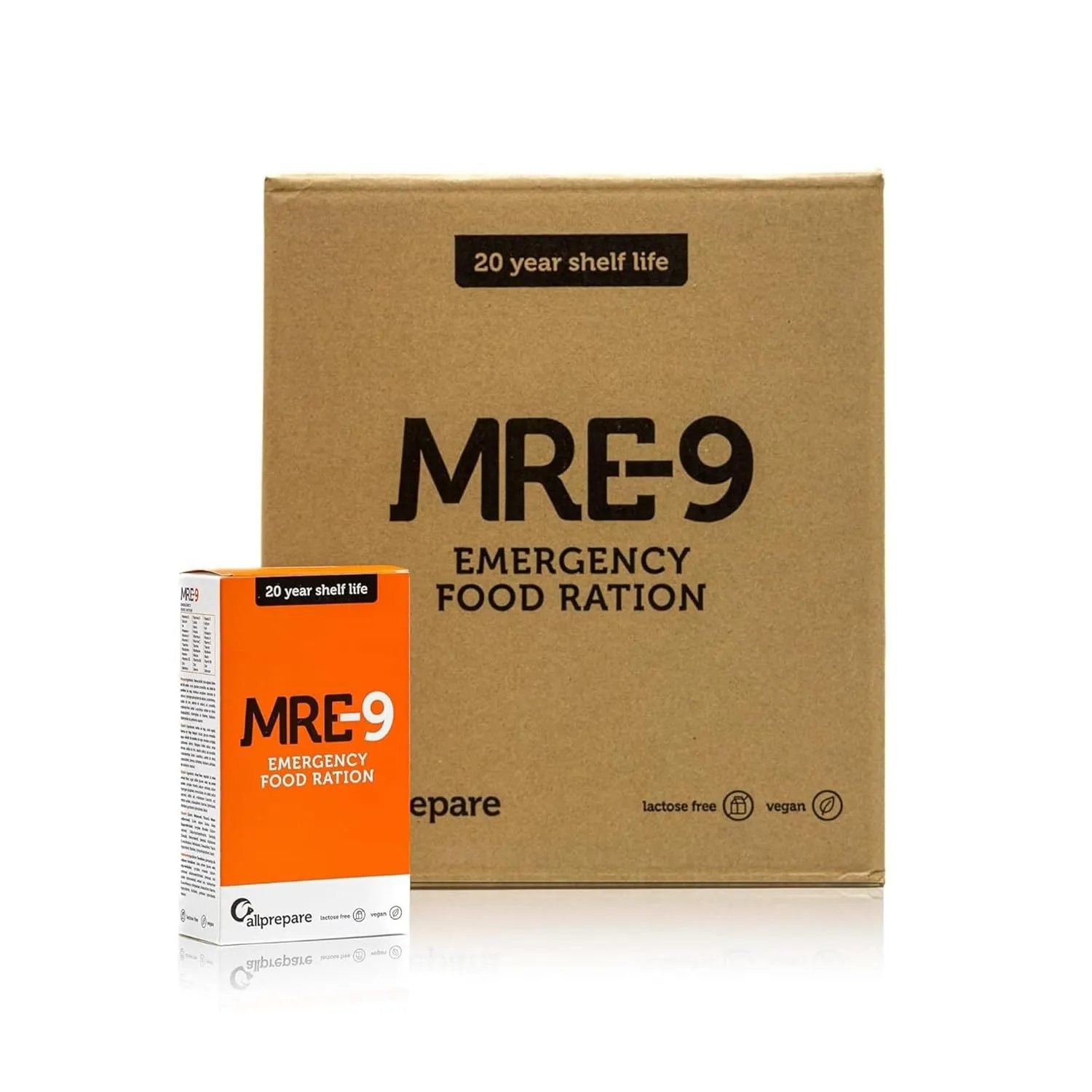 MRE-9 Notration 24 Tage – Langzeitnahrung & Notfallnahrung 24×500g – 58.320 kcal Notvorrat – 20 Jahre haltbar – vegan m…