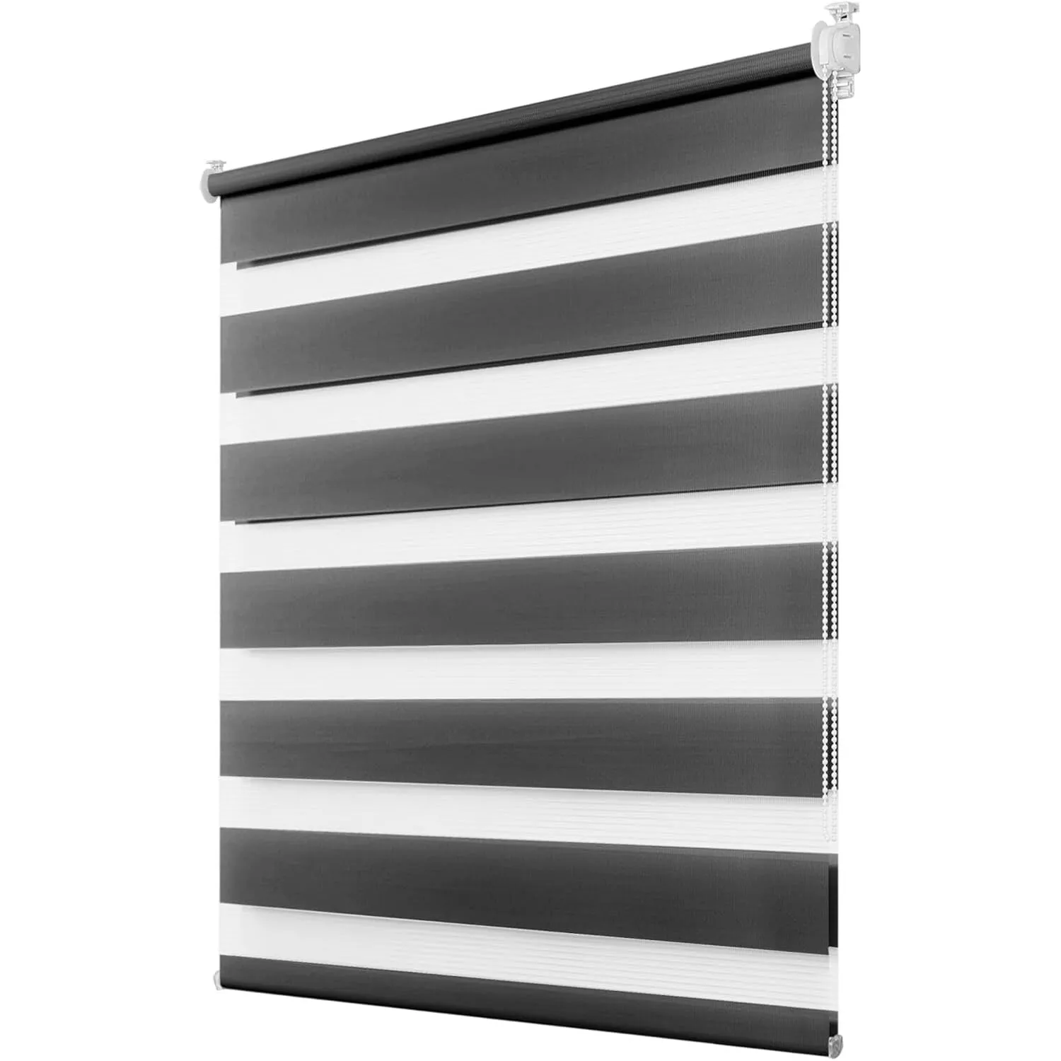 Deswell Doppelrollo Klemmfix ohne Bohren Anthrazit B75 x H110 cm (Stoffbreite 71cm) Rollos für Fenster ohne Bohren für …