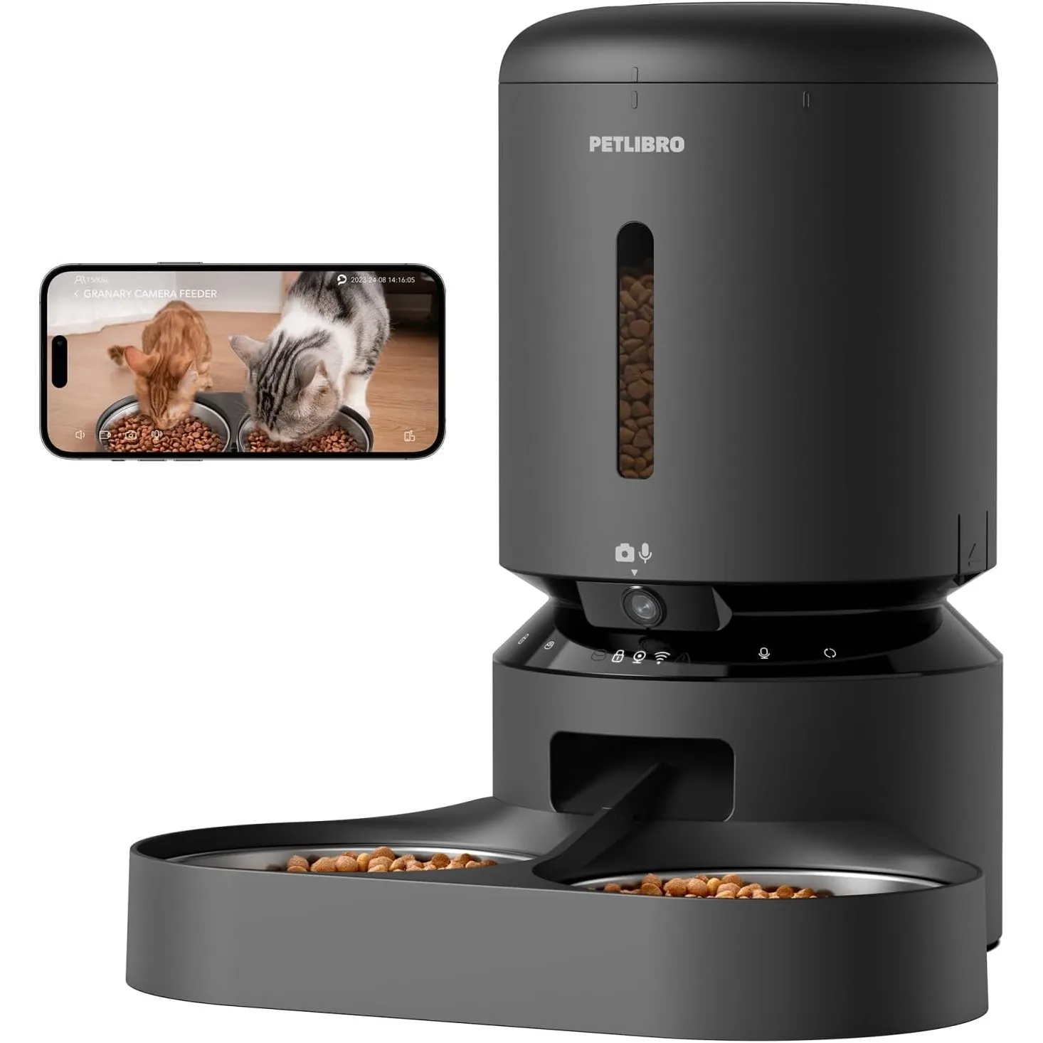 PETLIBRO 5L Futterautomat Katze 2 Näpfe mit 1080P Kamera