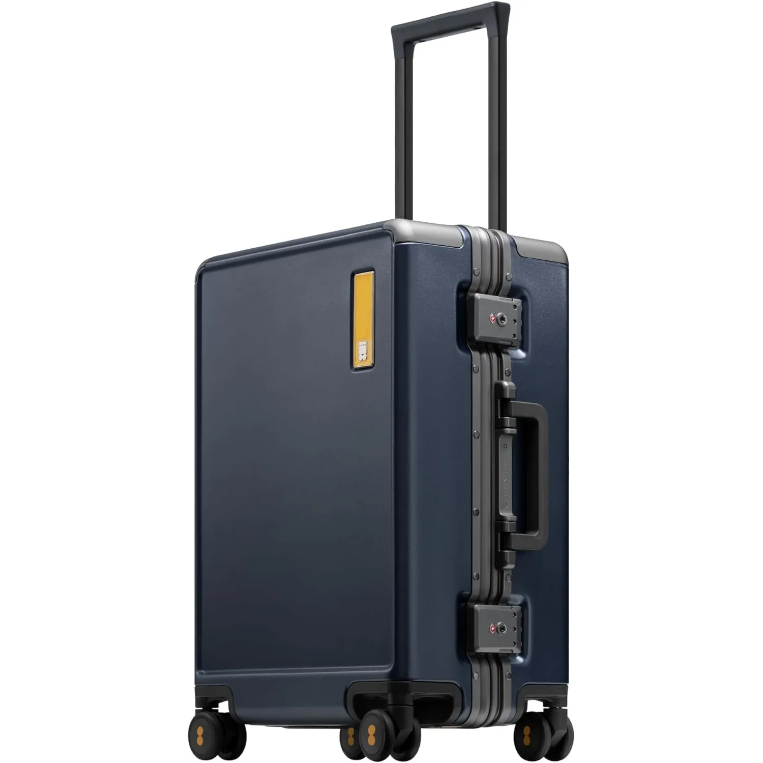 LEVEL8 Reisekoffer mit Aluminium Rahmen, Handgepäck Cabin Trolley Hartschalen Spinner Mit Doppelte TSA Schloss, Reißver…