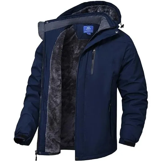 Winterjacke Herren Skijacke Warm Wasserdicht Outdoor jacken für Männer Winddicht Snowboardjacke mit Abnehmbarer Kapuze